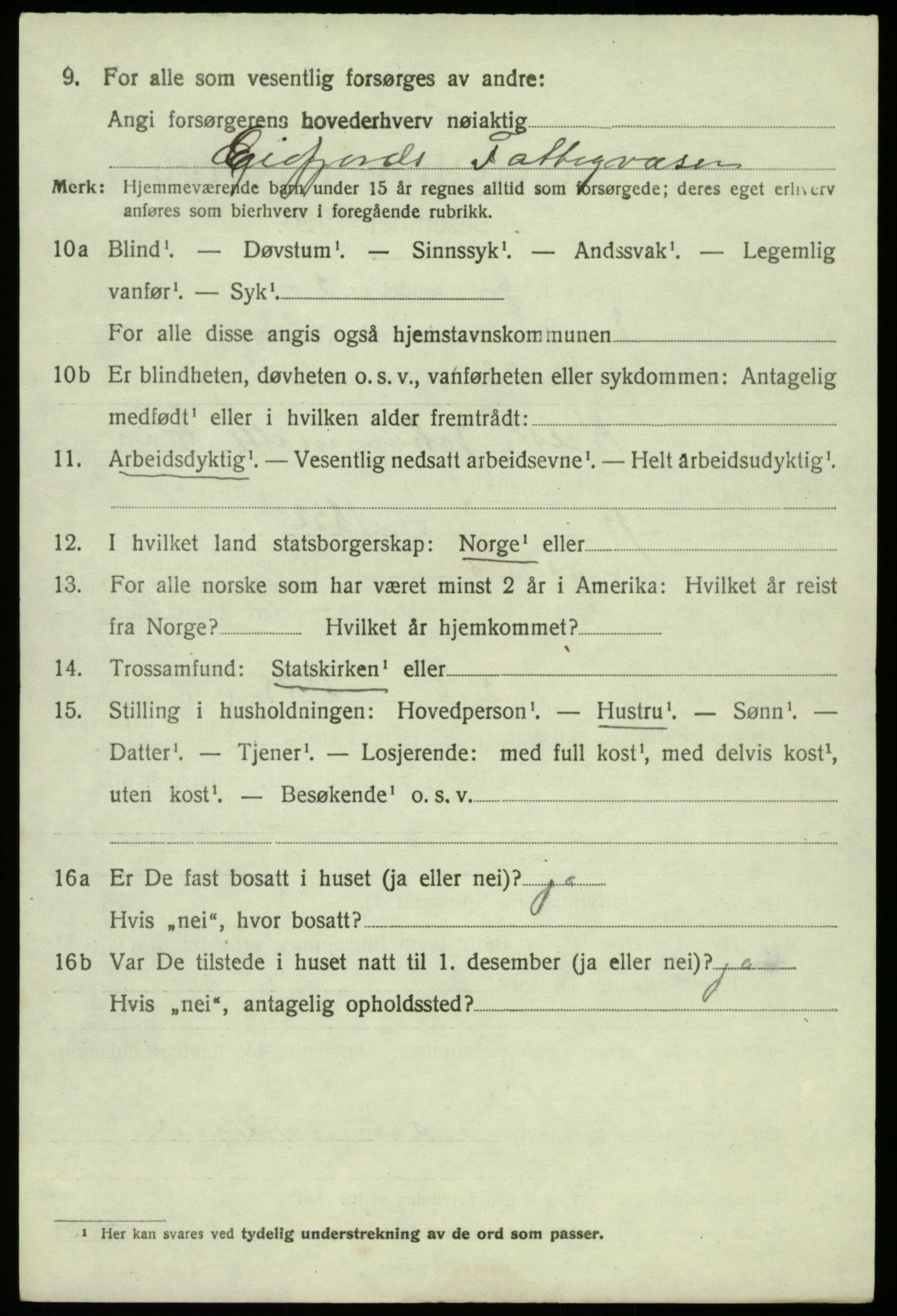 SAB, Folketelling 1920 for 1232 Eidfjord herred, 1920, s. 729