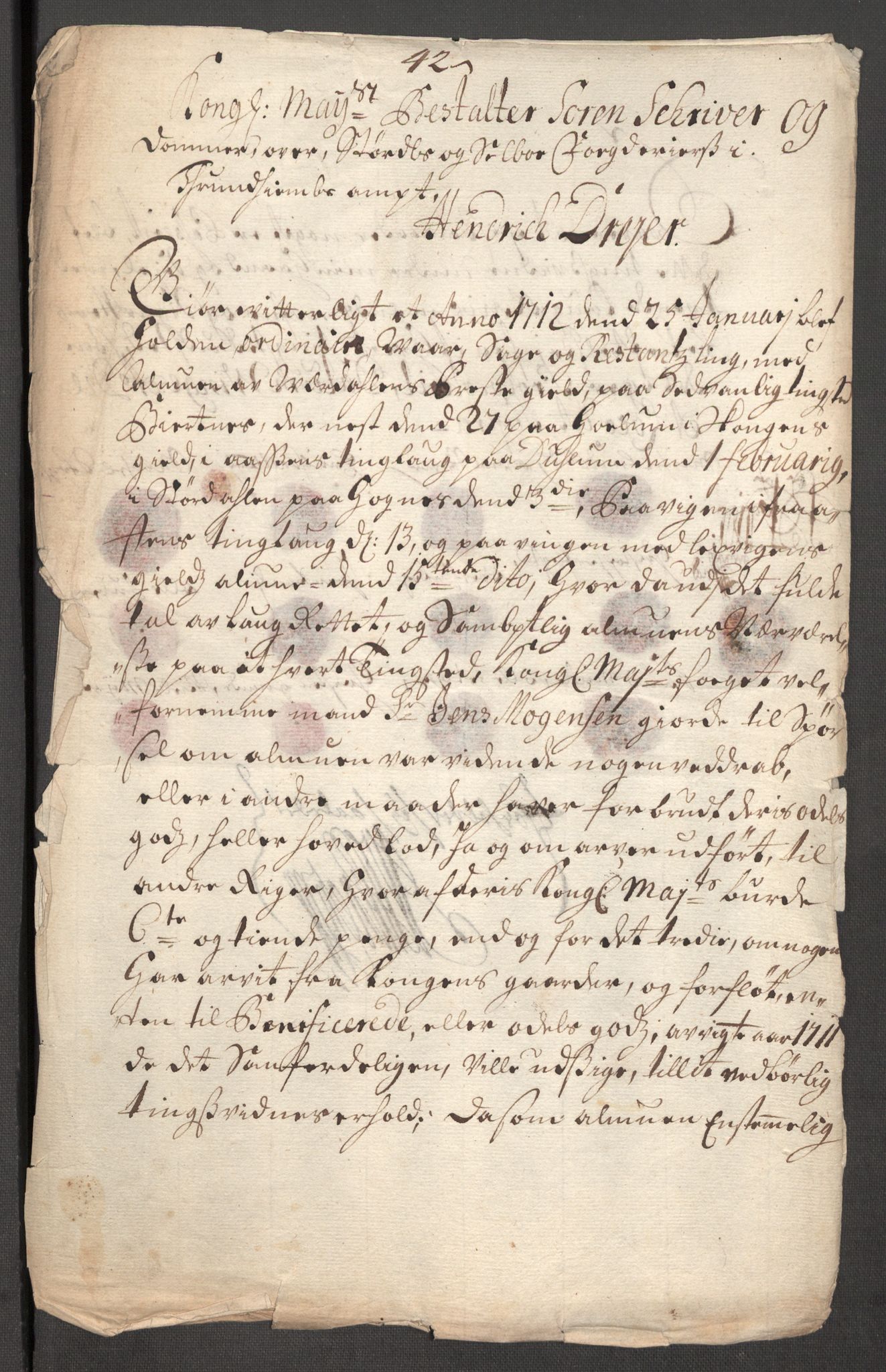 Rentekammeret inntil 1814, Reviderte regnskaper, Fogderegnskap, RA/EA-4092/R62/L4201: Fogderegnskap Stjørdal og Verdal, 1711, s. 275