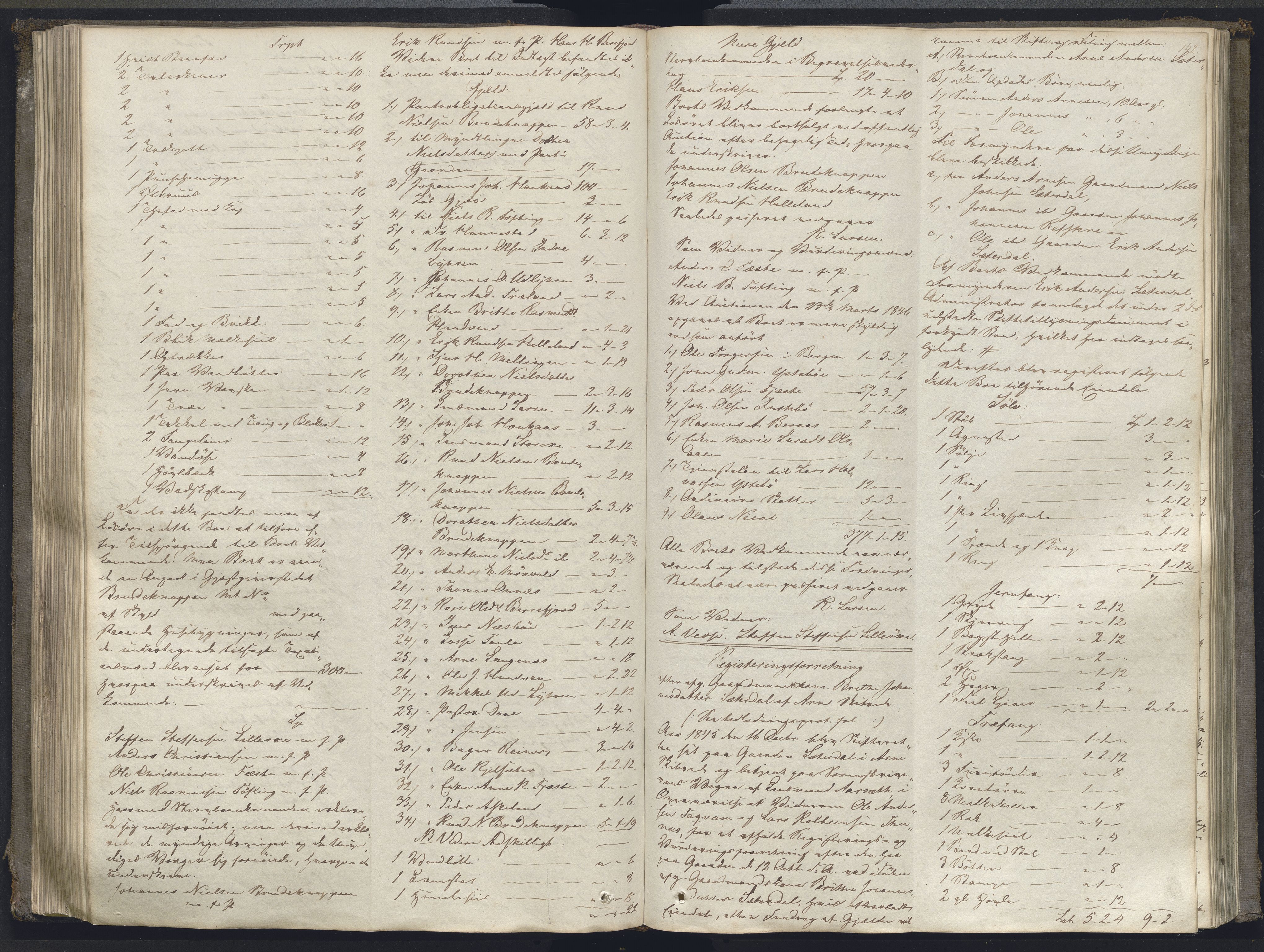 Nordhordland sorenskrivar, SAB/A-2901/1/H/Hb/L0002: Registreringsprotokollar, 1845-1846, s. 142
