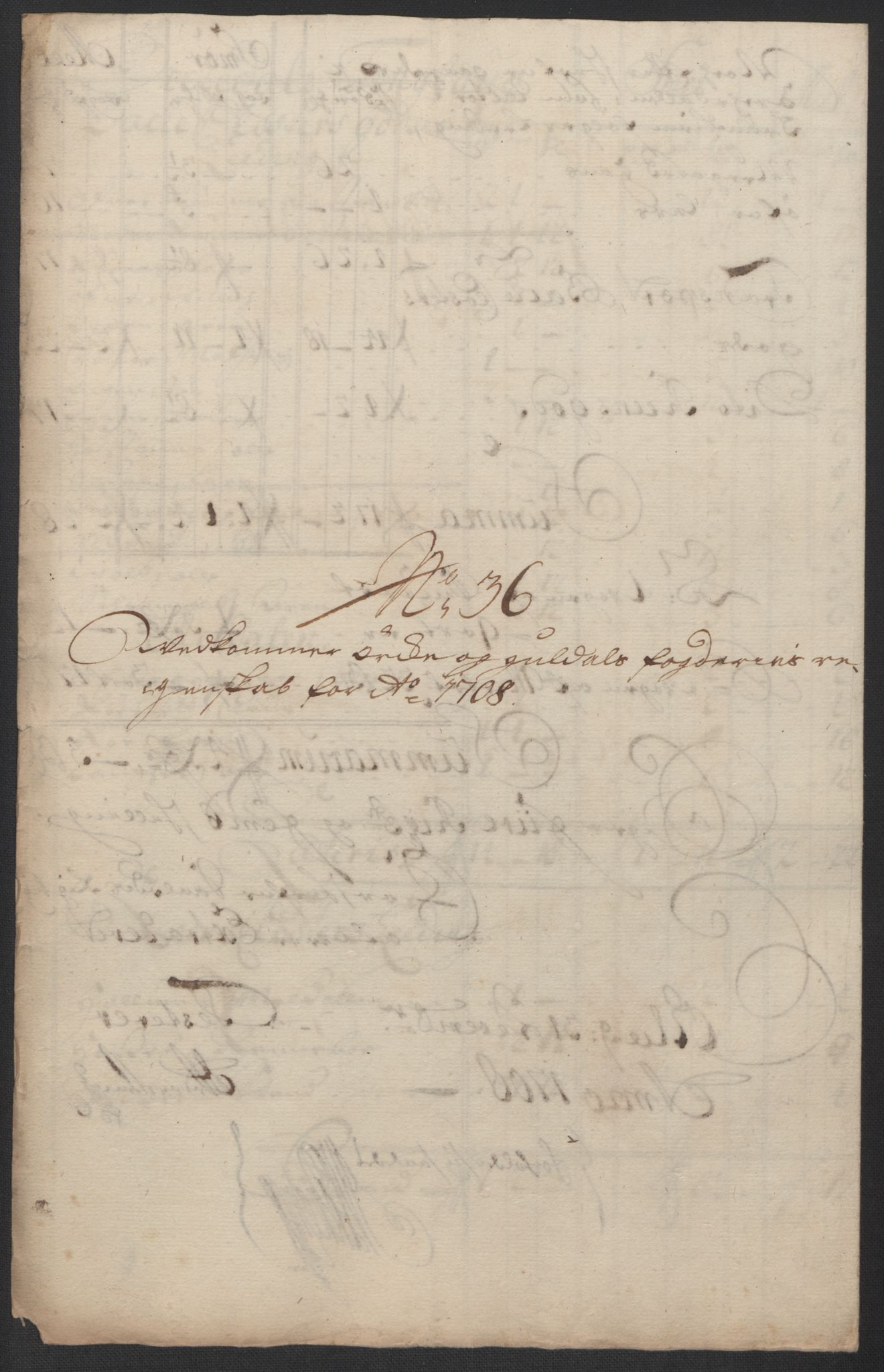 Rentekammeret inntil 1814, Reviderte regnskaper, Fogderegnskap, RA/EA-4092/R60/L3958: Fogderegnskap Orkdal og Gauldal, 1708, s. 402