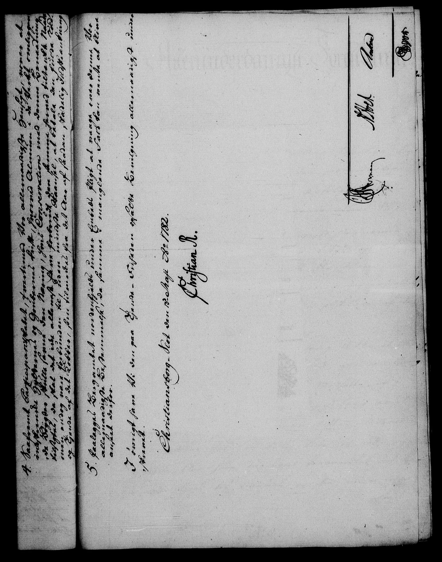 Rentekammeret, Renteskriverkontorene, AV/RA-EA-3115/M/Mf/Mfa/L0004: Resolusjonsprotokoll med register (merket RK 54.4), 1782