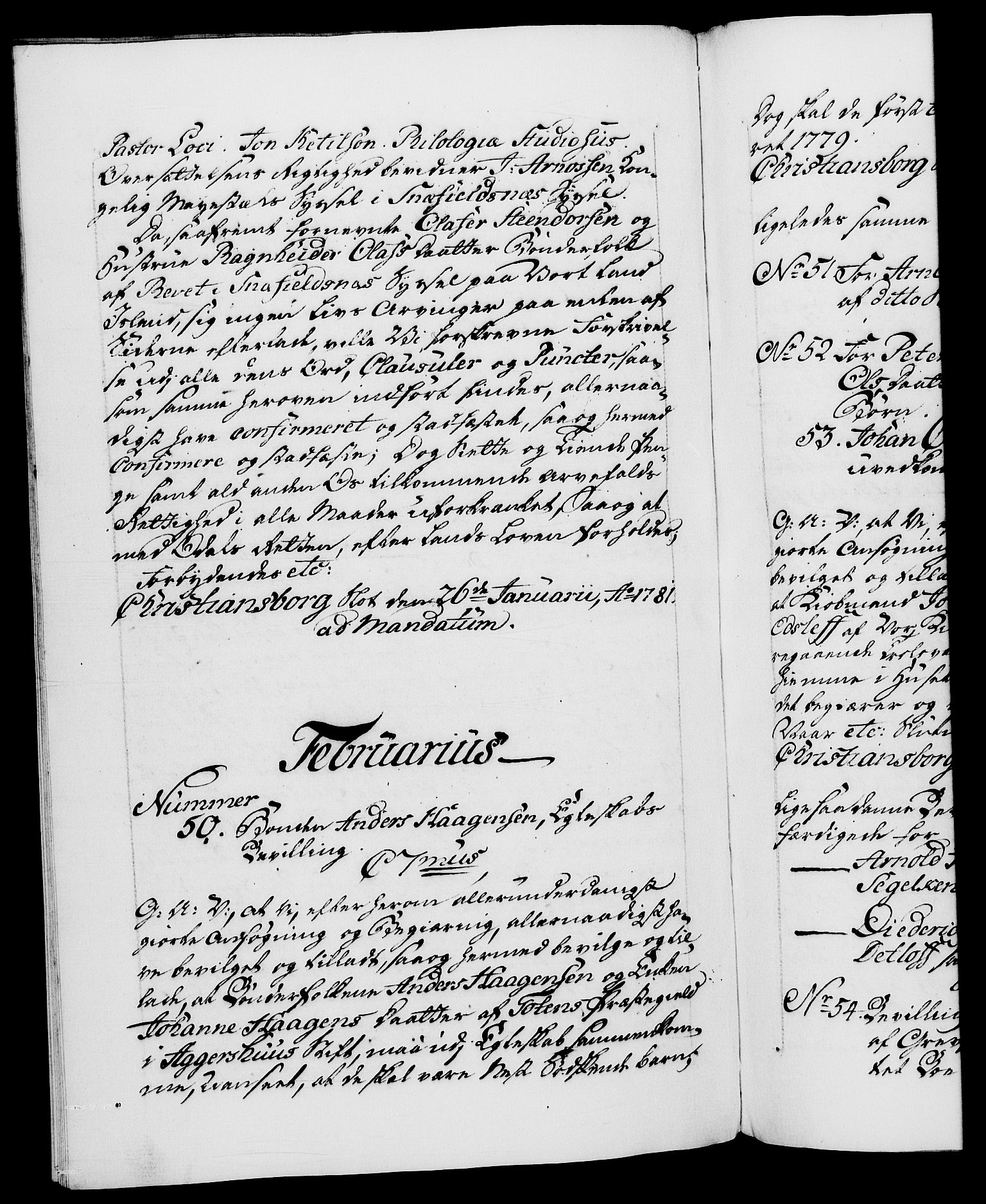 Danske Kanselli 1572-1799, RA/EA-3023/F/Fc/Fca/Fcaa/L0048: Norske registre, 1779-1781, s. 484b