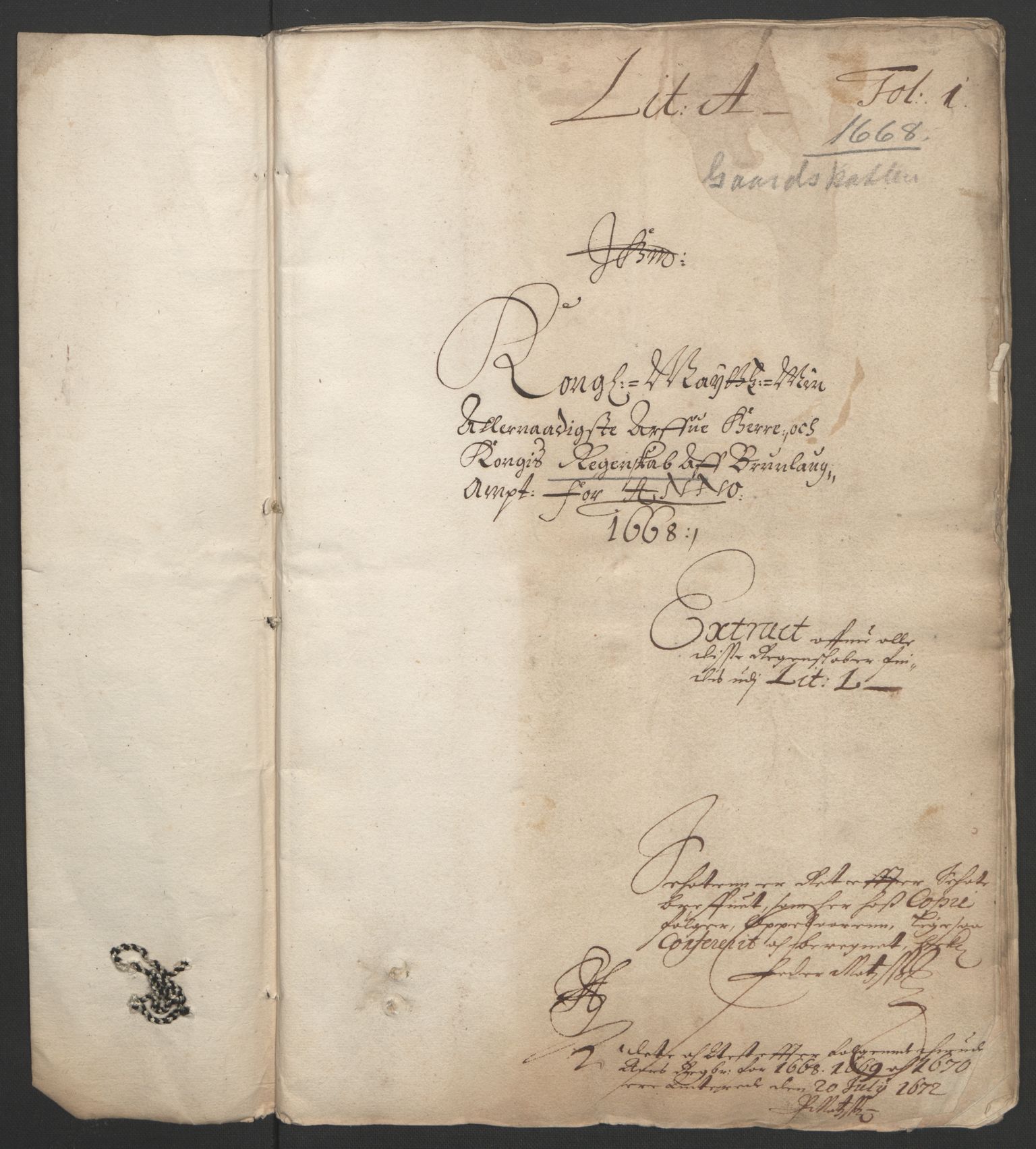 Rentekammeret inntil 1814, Reviderte regnskaper, Fogderegnskap, AV/RA-EA-4092/R33/L1964: Fogderegnskap Larvik grevskap, 1665-1668, s. 107