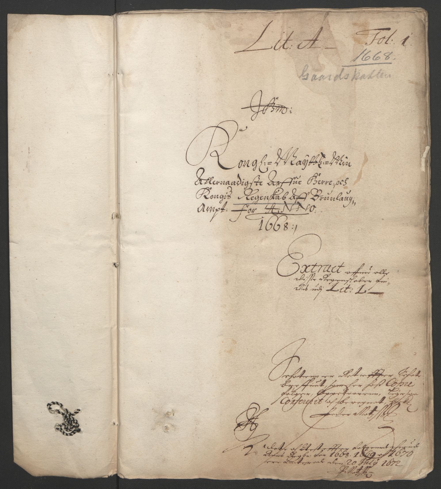 Rentekammeret inntil 1814, Reviderte regnskaper, Fogderegnskap, RA/EA-4092/R33/L1964: Fogderegnskap Larvik grevskap, 1665-1668, s. 107