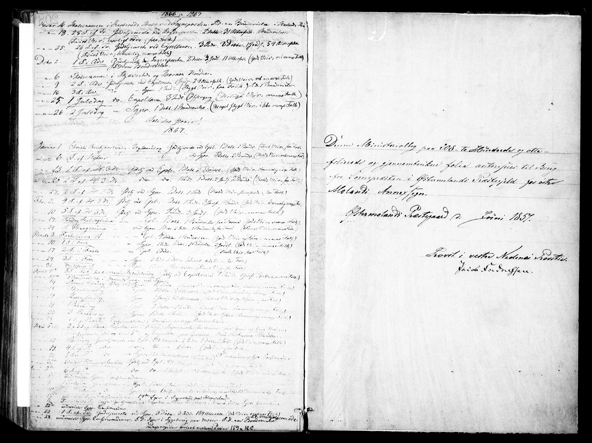 Austre Moland sokneprestkontor, SAK/1111-0001/F/Fa/Faa/L0008: Ministerialbok nr. A 8, 1858-1868