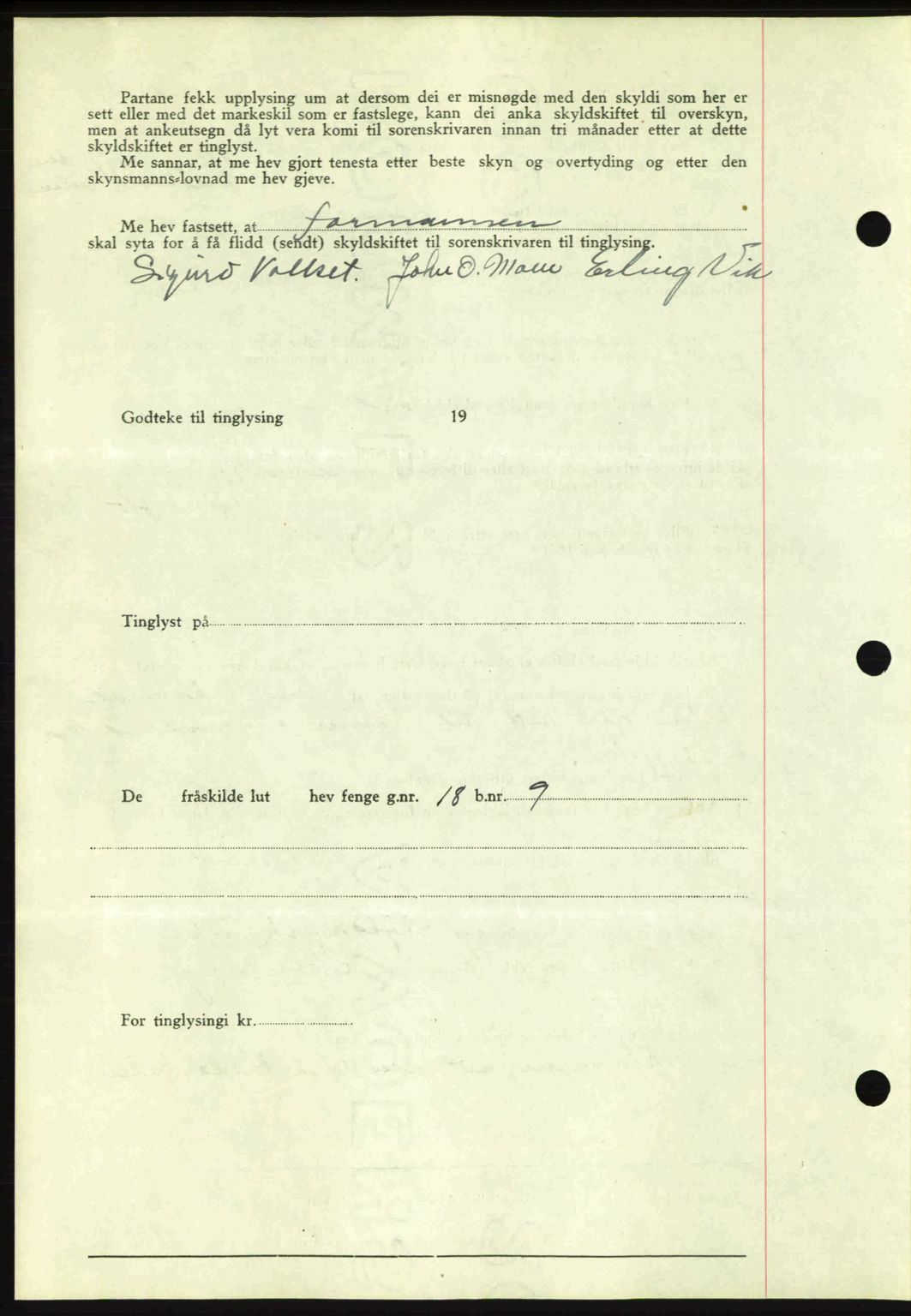 Romsdal sorenskriveri, AV/SAT-A-4149/1/2/2C: Pantebok nr. A15, 1943-1944, Dagboknr: 2124/1943