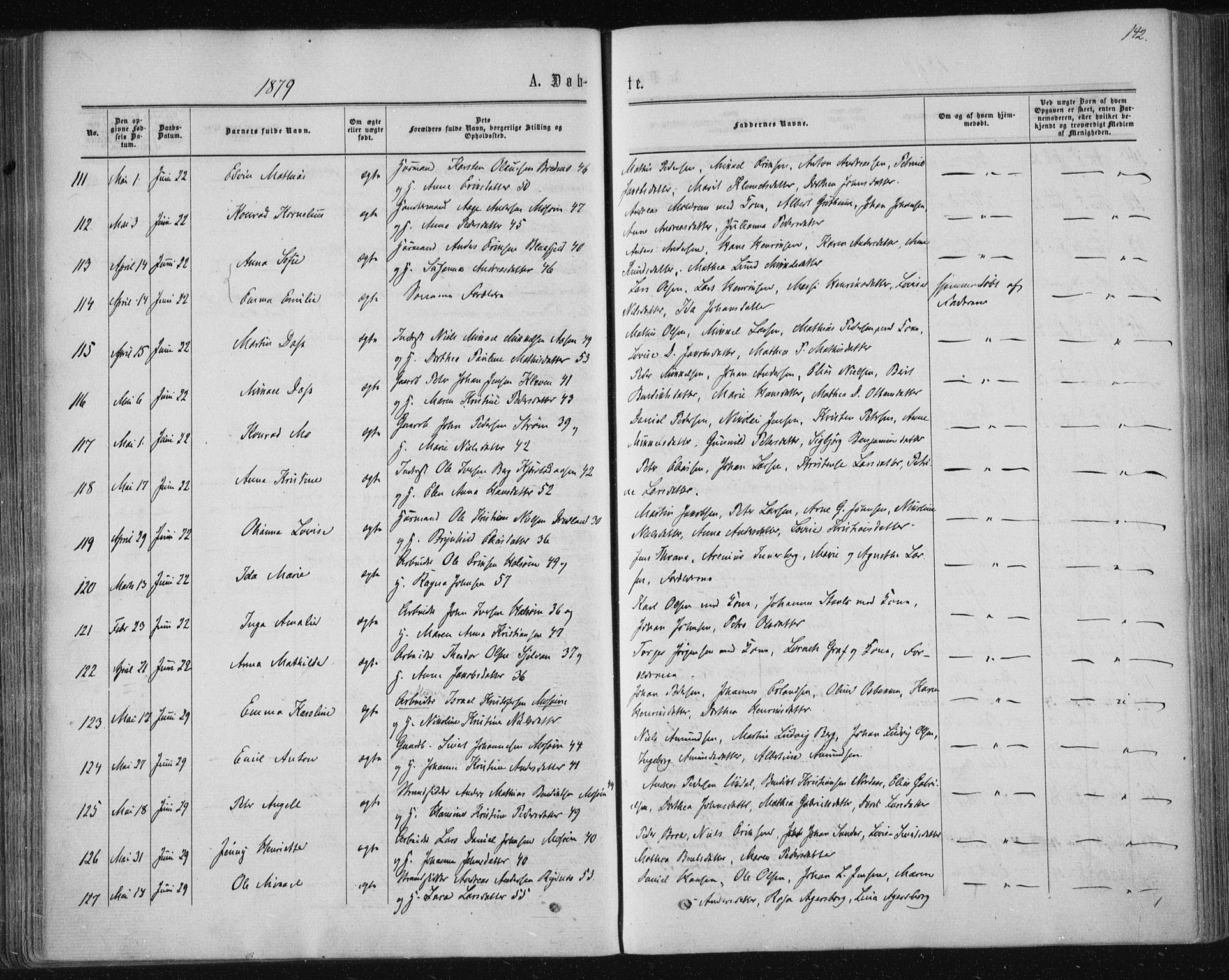 Ministerialprotokoller, klokkerbøker og fødselsregistre - Nordland, AV/SAT-A-1459/820/L0294: Ministerialbok nr. 820A15, 1866-1879, s. 142