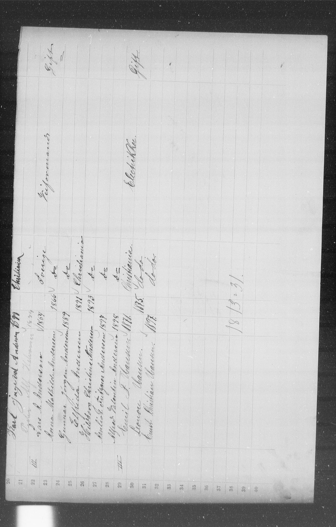 OBA, Kommunal folketelling 31.12.1899 for Kristiania kjøpstad, 1899, s. 3742