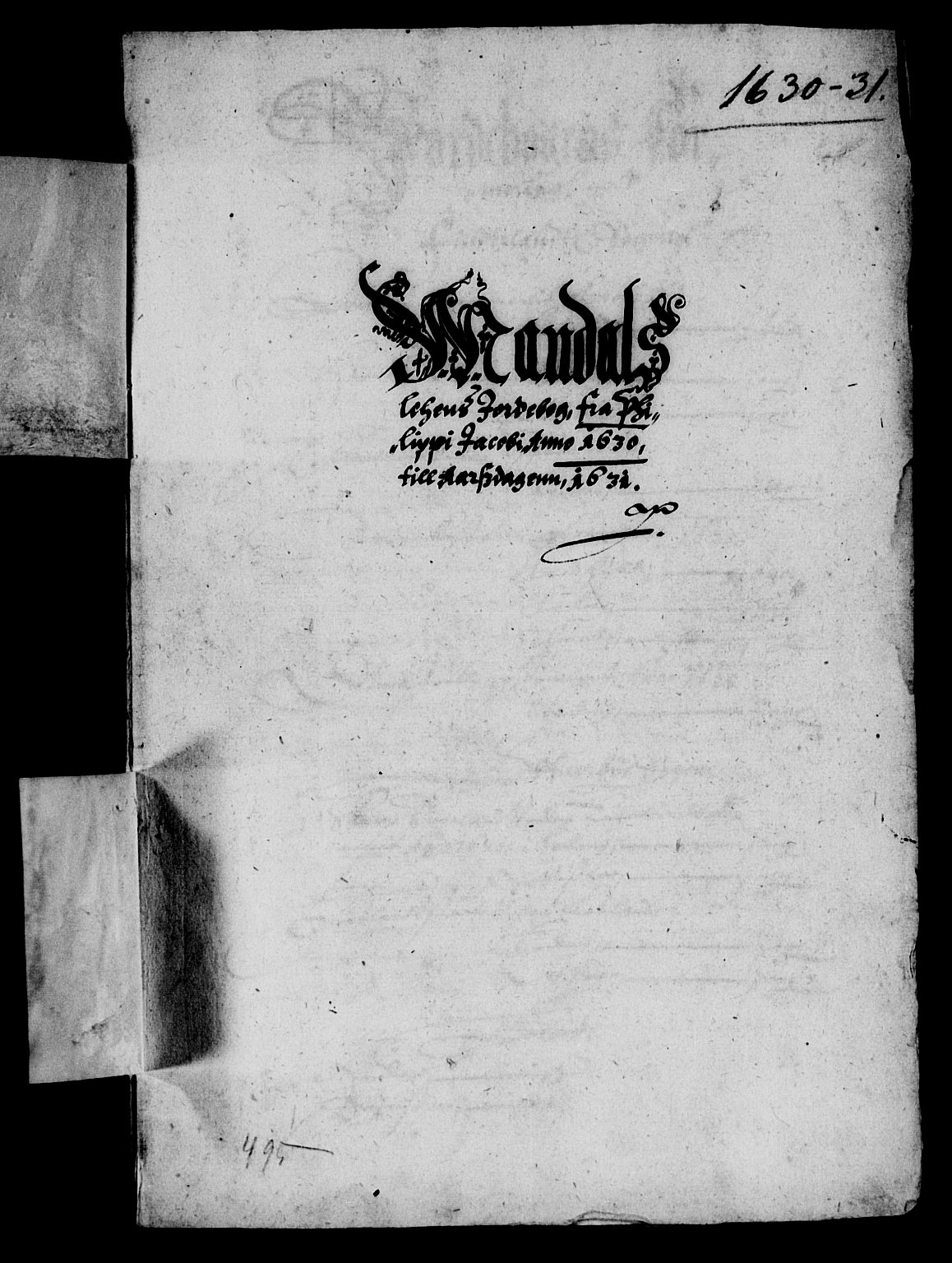 Rentekammeret inntil 1814, Reviderte regnskaper, Lensregnskaper, RA/EA-5023/R/Rb/Rbq/L0020: Nedenes len. Mandals len. Råbyggelag., 1630-1631