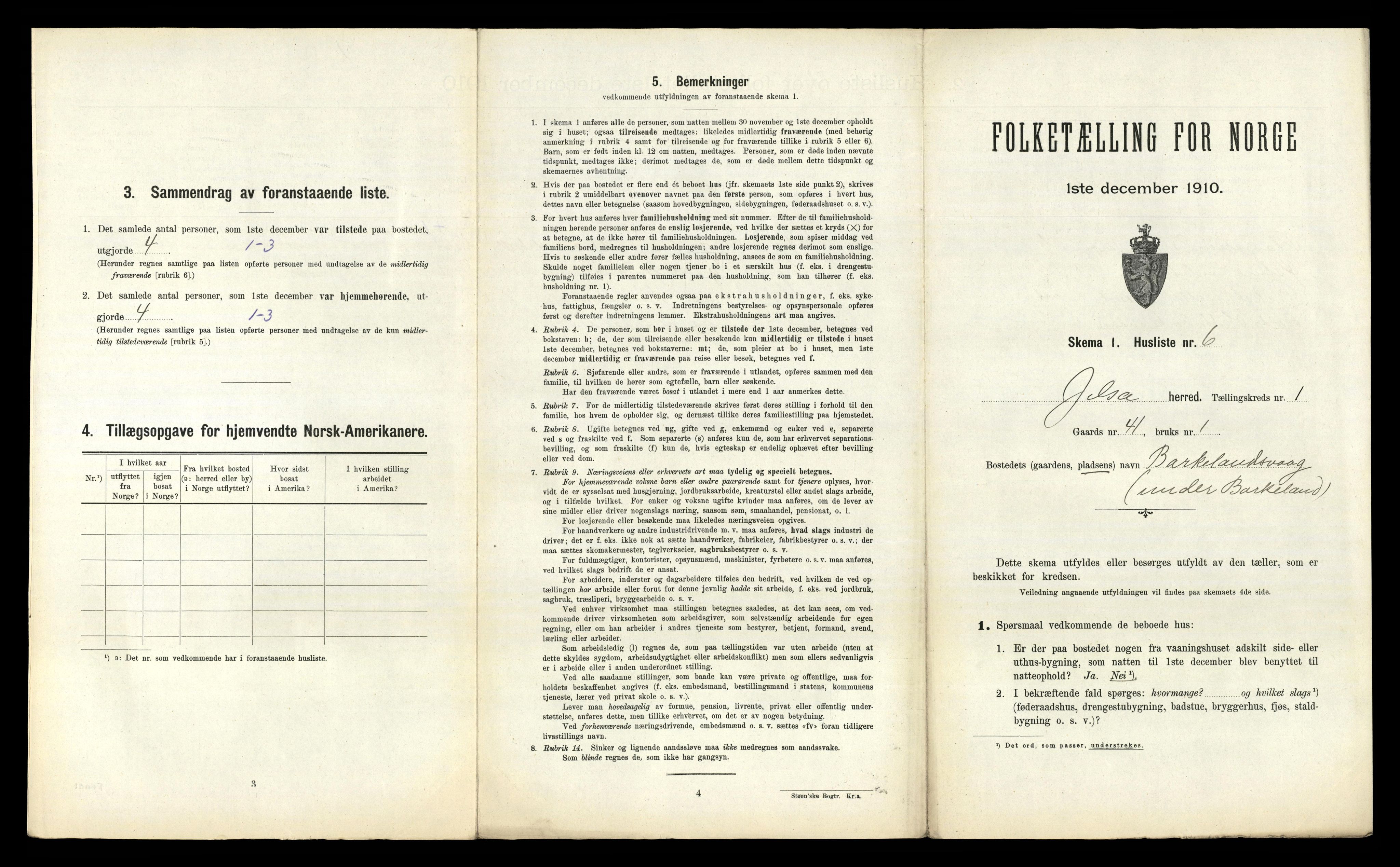 RA, Folketelling 1910 for 1138 Jelsa herred, 1910, s. 51
