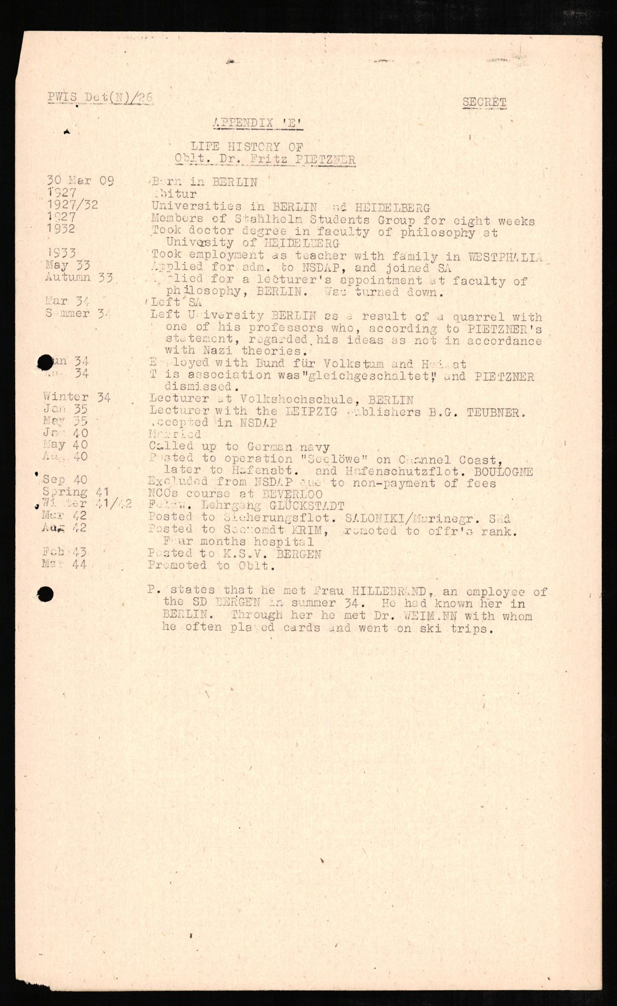 Forsvaret, Forsvarets overkommando II, AV/RA-RAFA-3915/D/Db/L0006: CI Questionaires. Tyske okkupasjonsstyrker i Norge. Tyskere., 1945-1946, s. 56