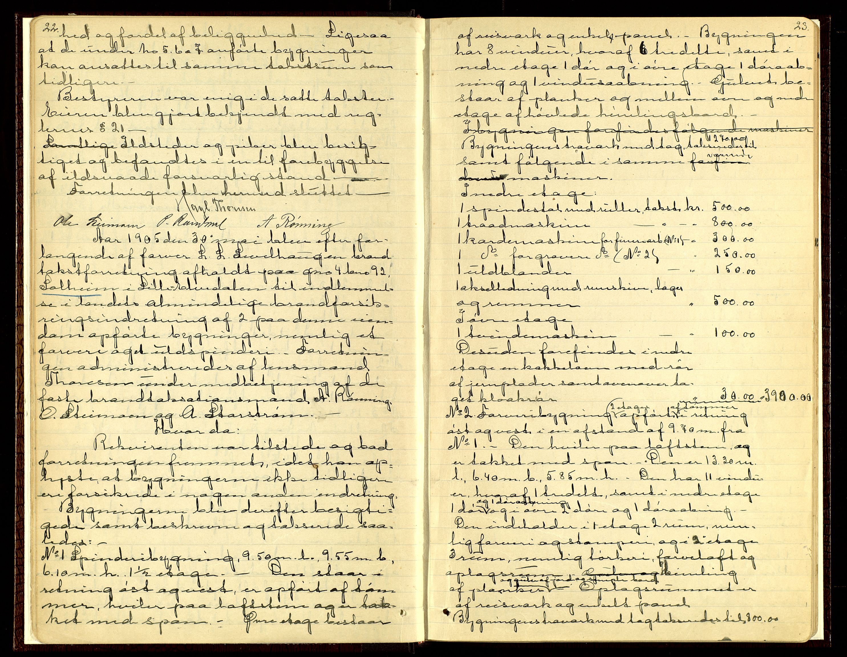 Norges Brannkasse, Alvdal og Folldal, AV/SAH-NBRANA-026/F/L0002: Branntakstprotokoll, 1899-1940, s. 22-23