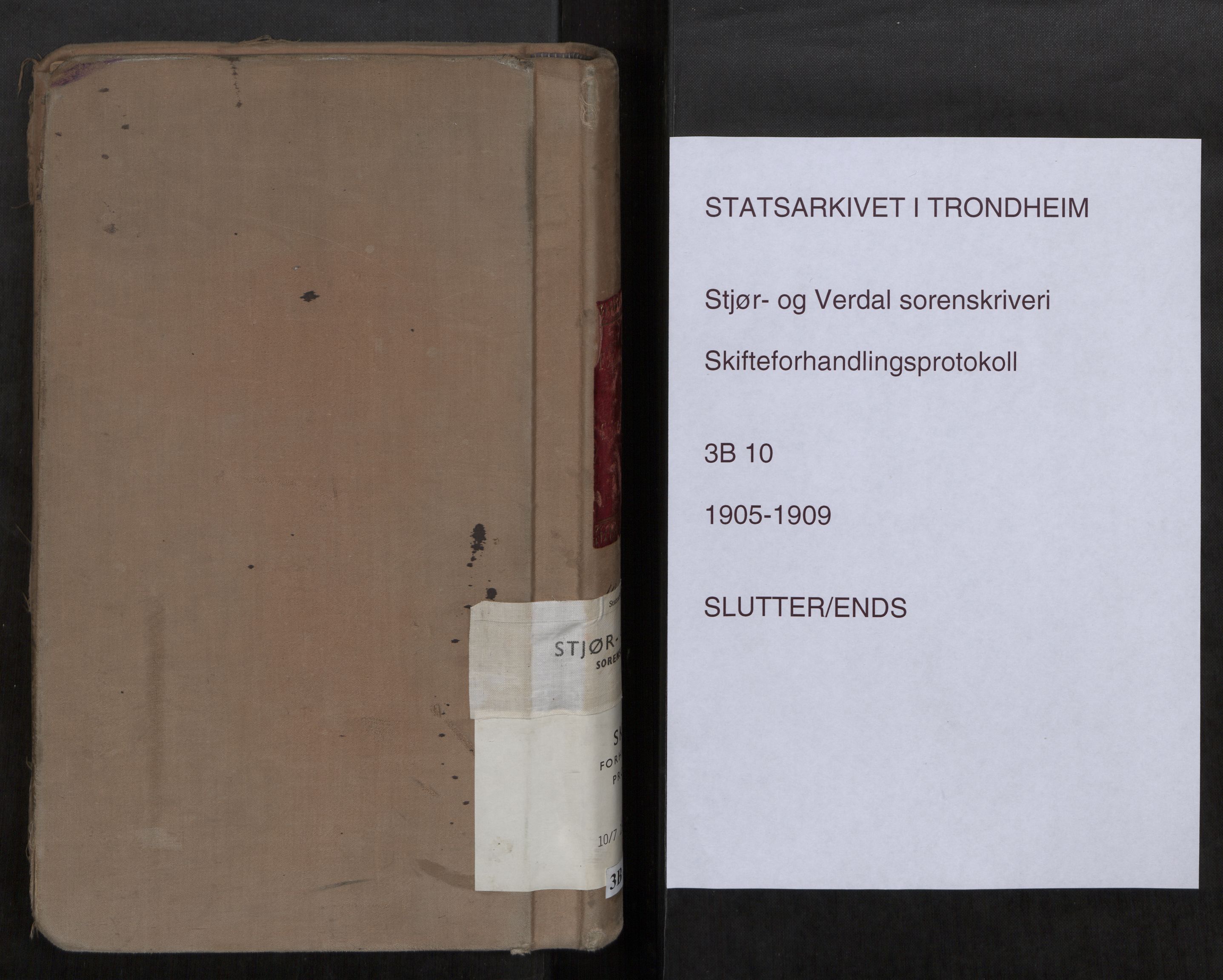 Stjør- og Verdal sorenskriveri, SAT/A-4167/1/3/3B/L0010: Skifteforhandlingsprotokoll, 1905-1909
