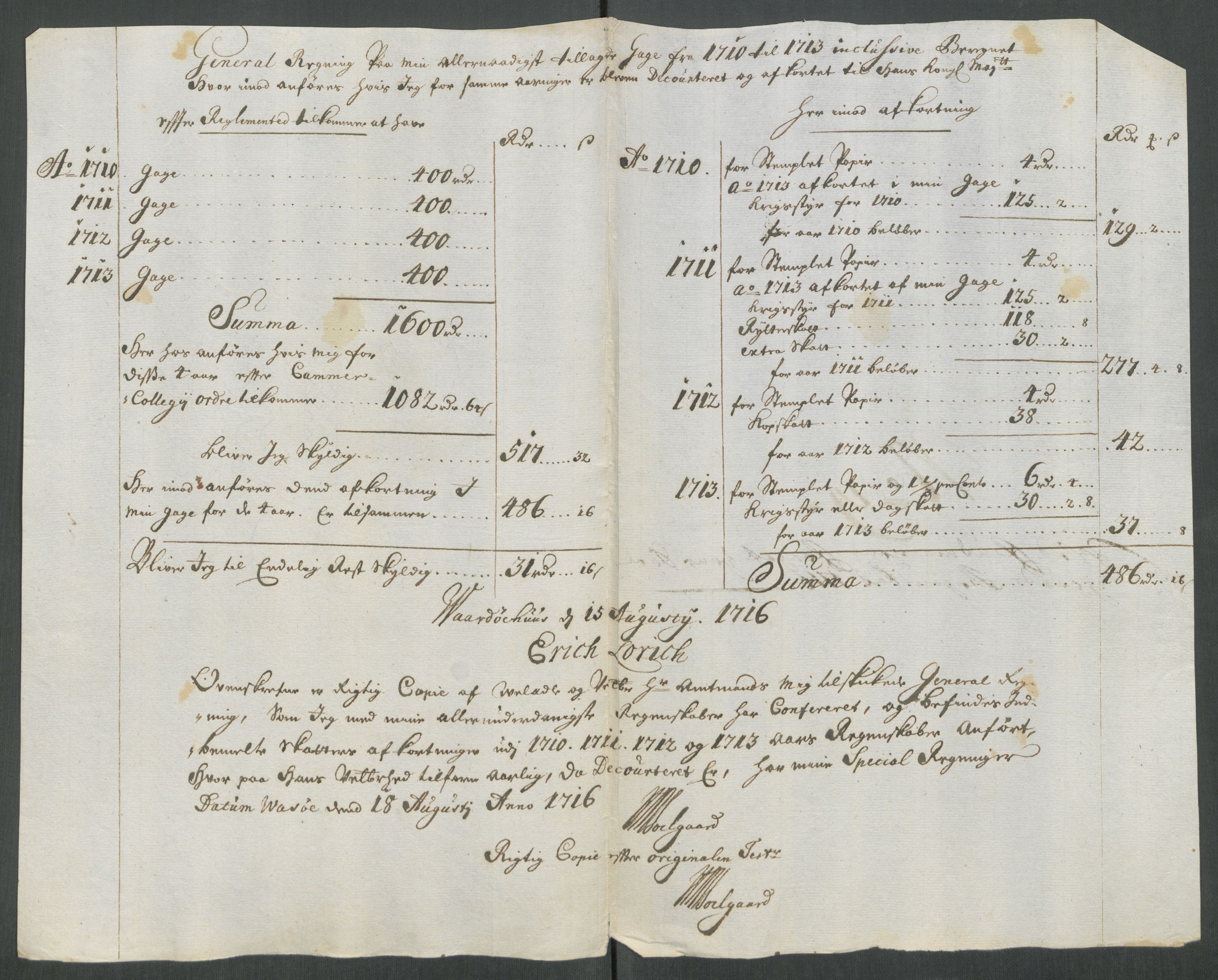 Rentekammeret inntil 1814, Reviderte regnskaper, Fogderegnskap, AV/RA-EA-4092/R69/L4857: Fogderegnskap Finnmark/Vardøhus, 1716-1718, s. 156