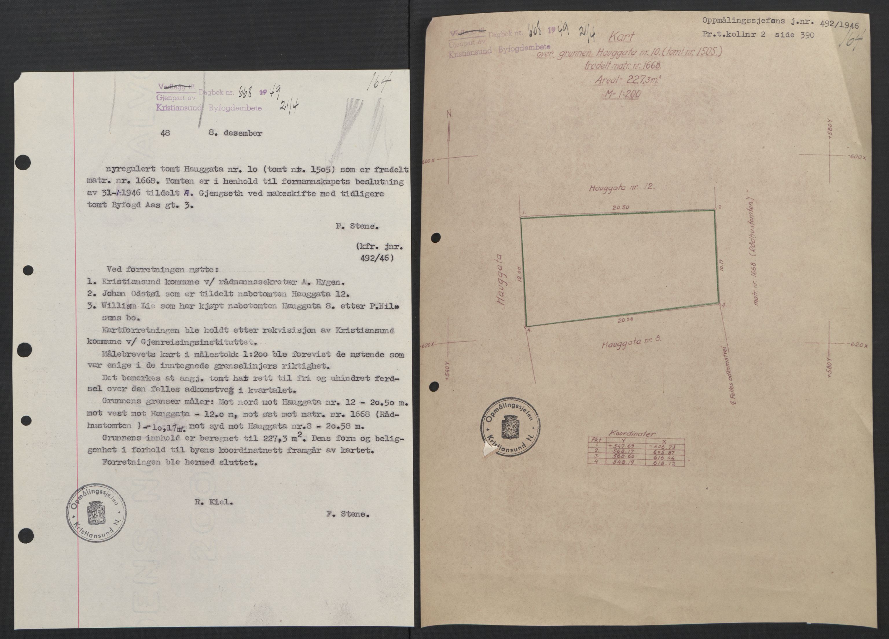 Kristiansund byfogd, SAT/A-4587/A/27: Pantebok nr. 42, 1947-1950, Dagboknr: 668/1949