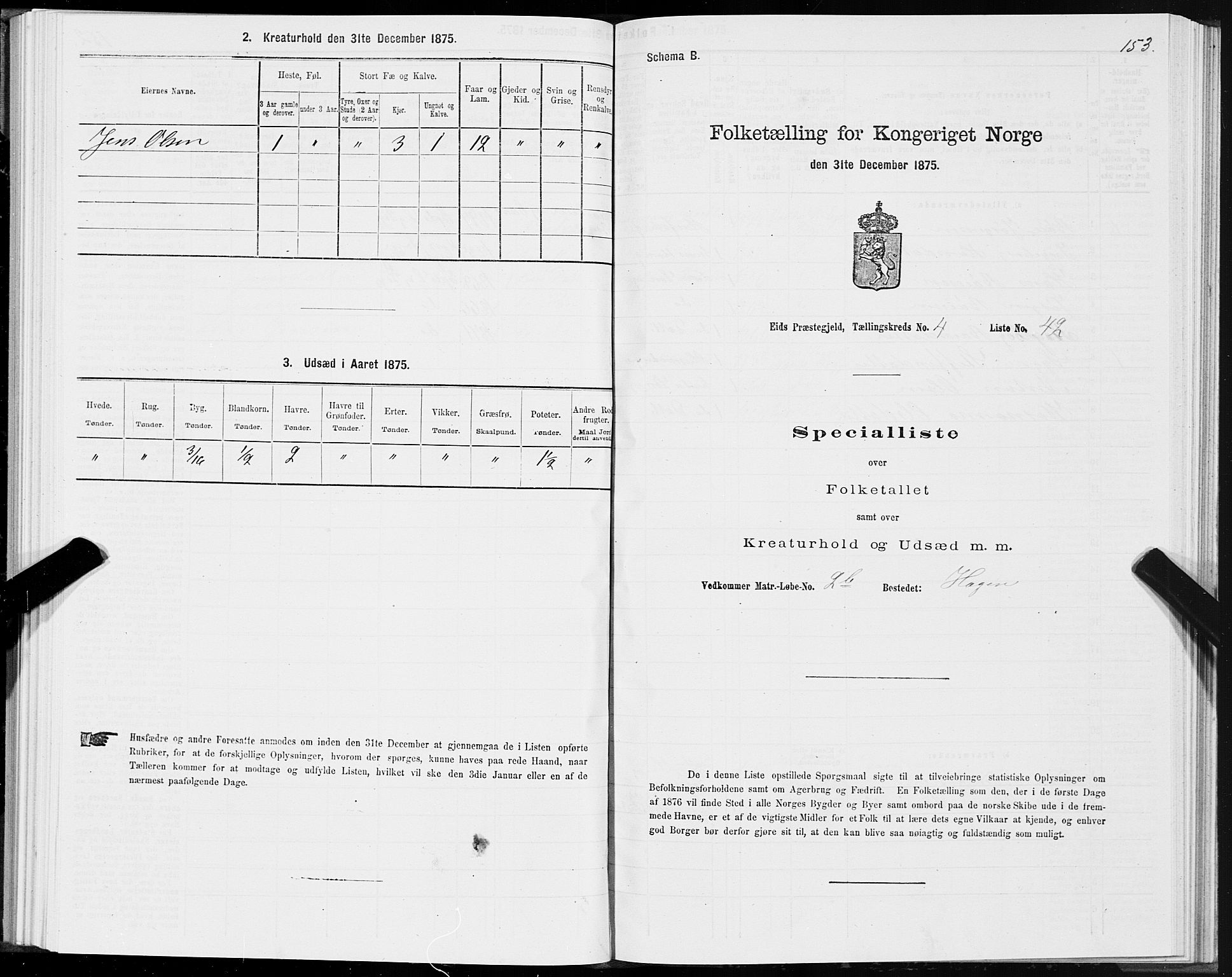 SAT, Folketelling 1875 for 1538P Eid prestegjeld, 1875, s. 2153