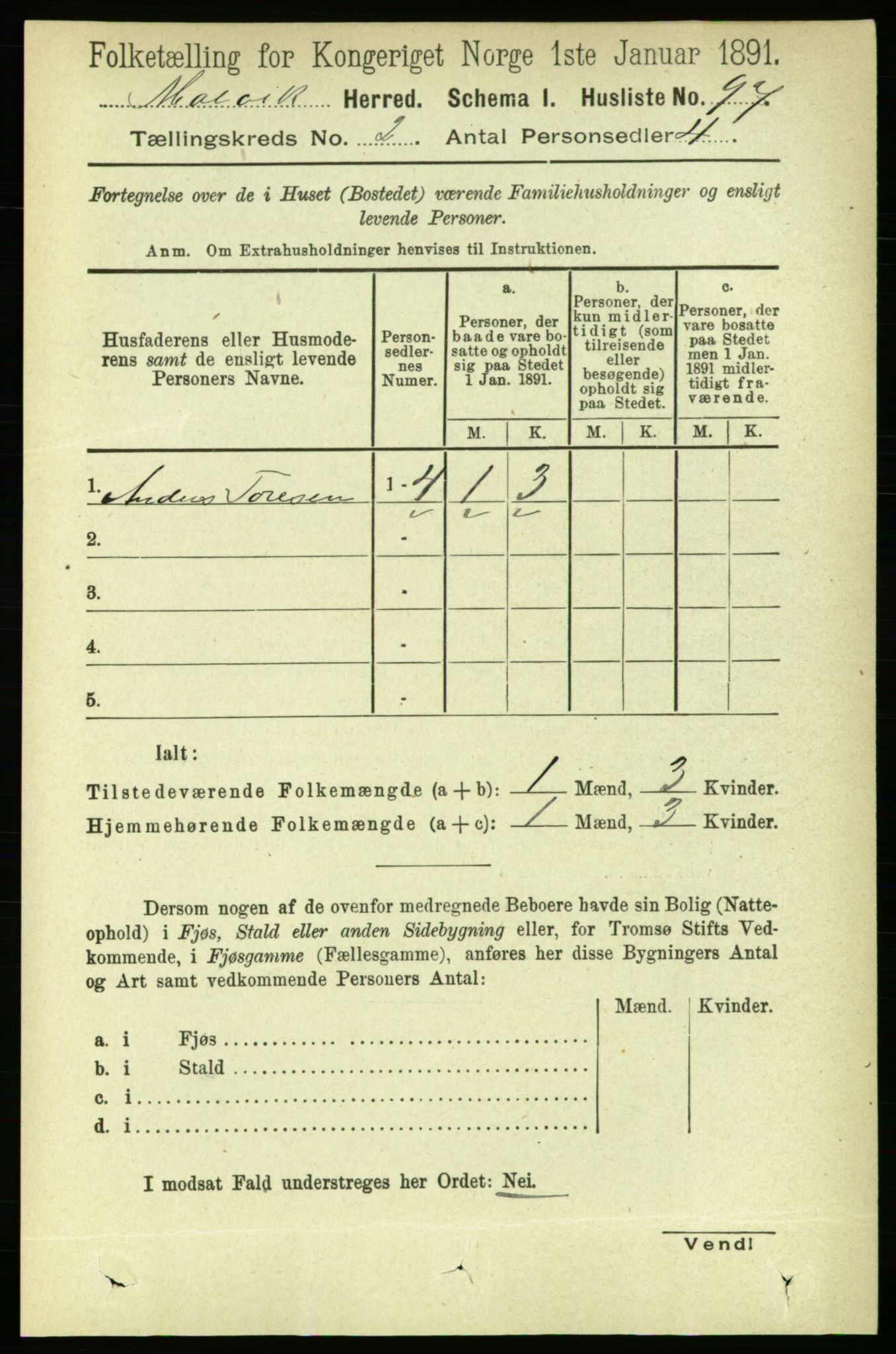 RA, Folketelling 1891 for 1663 Malvik herred, 1891, s. 754