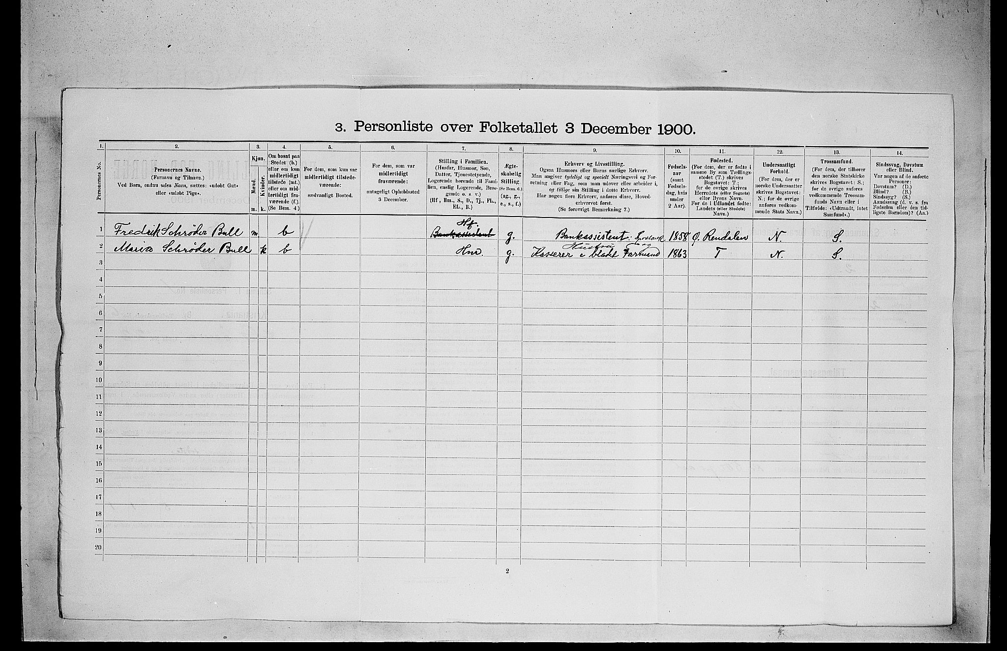 SAO, Folketelling 1900 for 0301 Kristiania kjøpstad, 1900, s. 30648