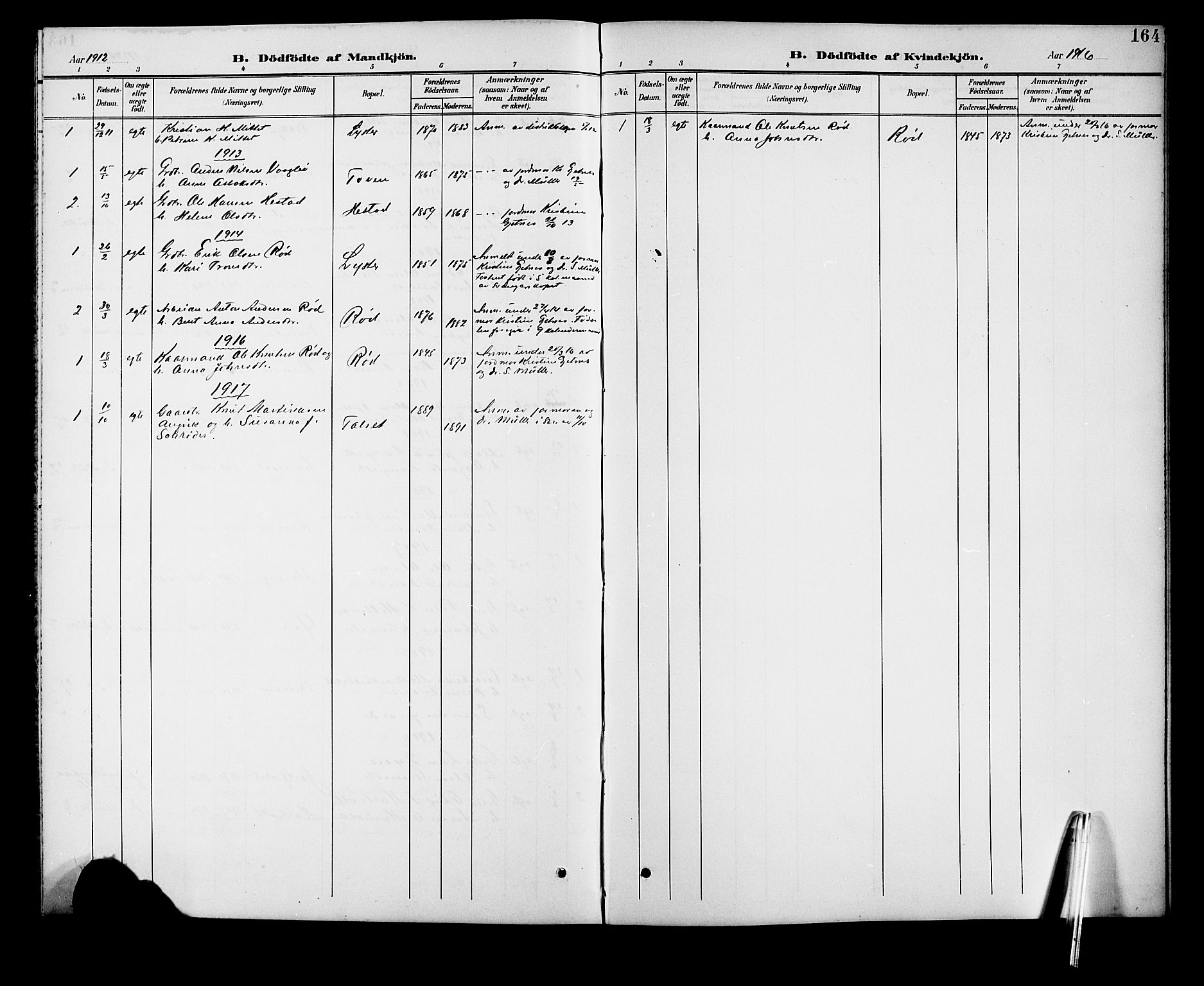 Ministerialprotokoller, klokkerbøker og fødselsregistre - Møre og Romsdal, AV/SAT-A-1454/551/L0632: Klokkerbok nr. 551C04, 1894-1920, s. 164