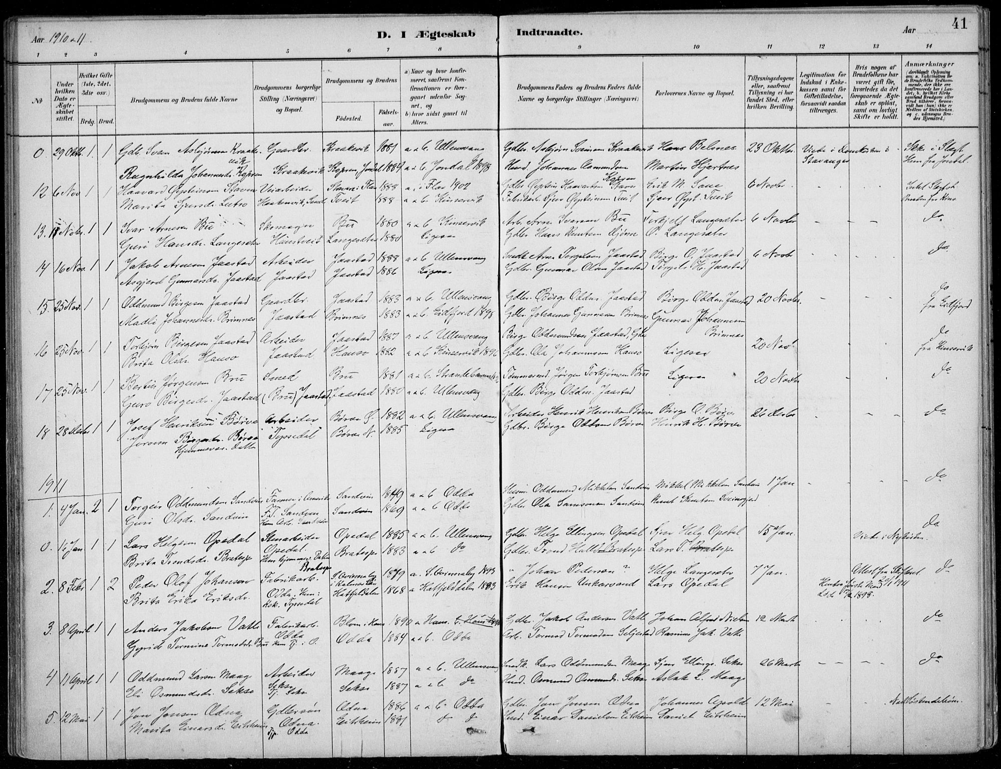 Ullensvang sokneprestembete, AV/SAB-A-78701/H/Haa: Ministerialbok nr. B  3, 1882-1911, s. 41