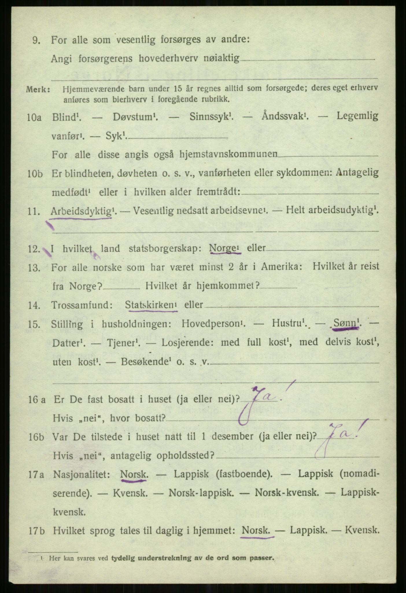 SATØ, Folketelling 1920 for 1935 Helgøy herred, 1920, s. 3169