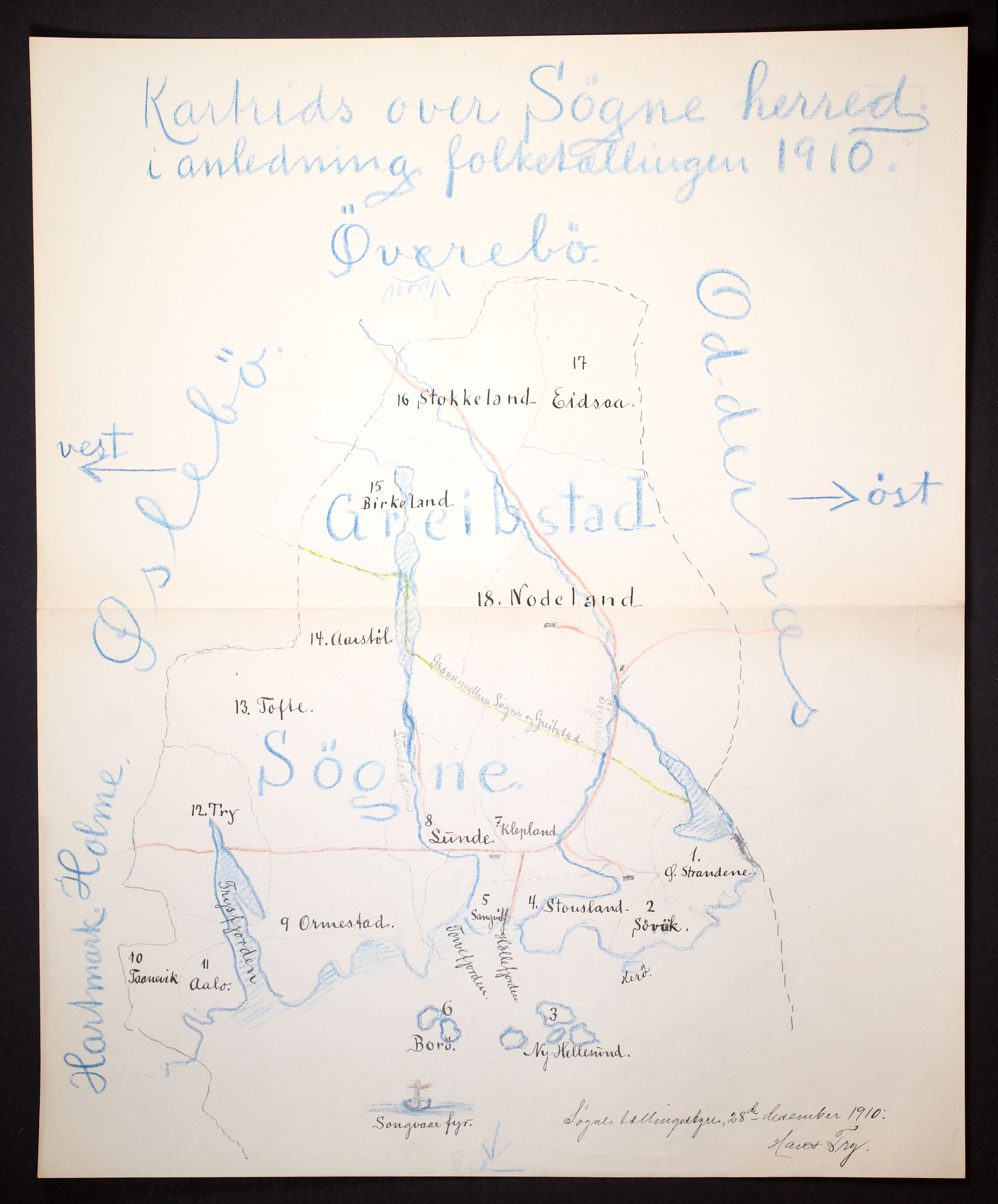 RA, Folketelling 1910 for 1018 Søgne herred, 1910, s. 61