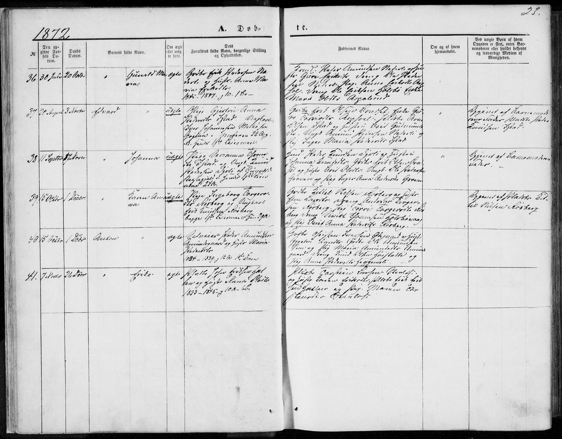 Ministerialprotokoller, klokkerbøker og fødselsregistre - Møre og Romsdal, SAT/A-1454/557/L0681: Ministerialbok nr. 557A03, 1869-1886, s. 23