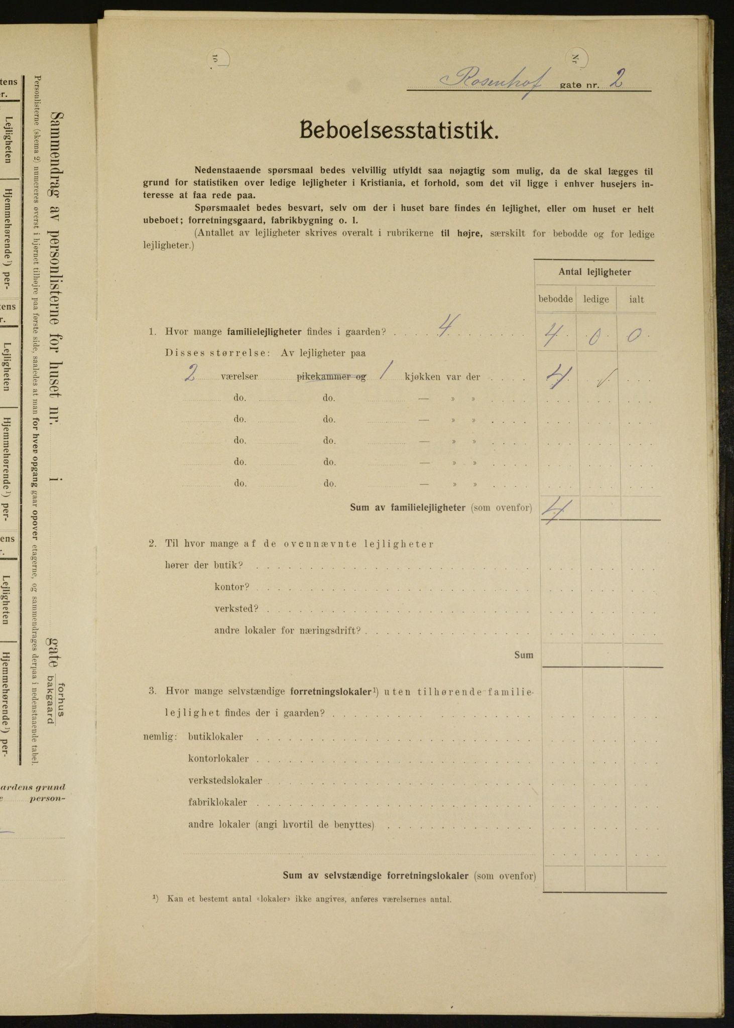 OBA, Kommunal folketelling 1.2.1909 for Kristiania kjøpstad, 1909, s. 75854