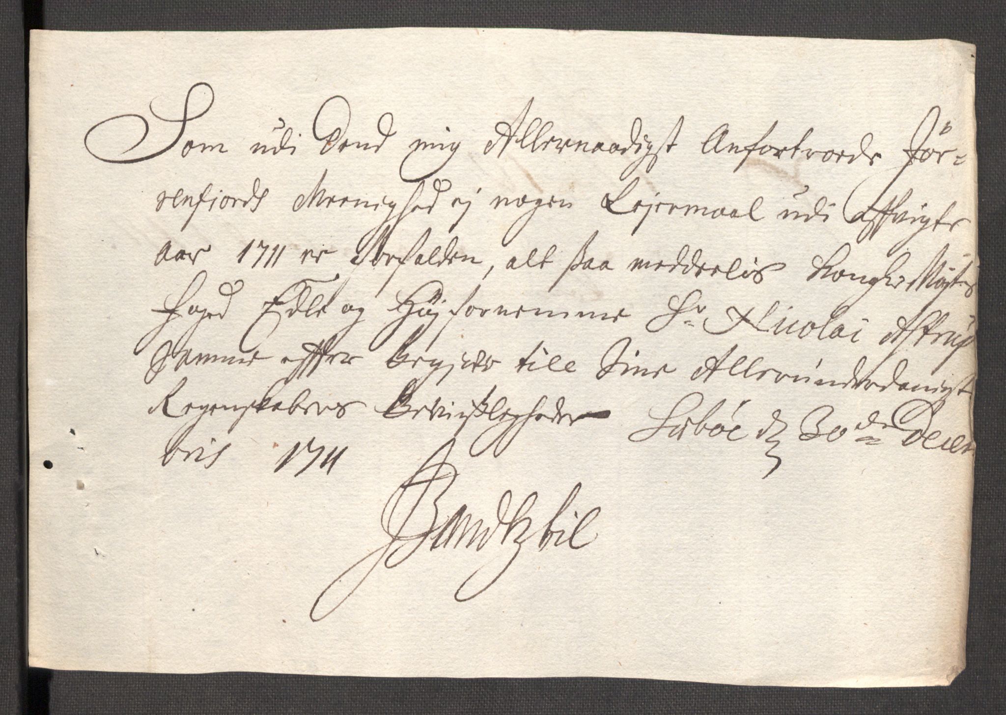 Rentekammeret inntil 1814, Reviderte regnskaper, Fogderegnskap, RA/EA-4092/R54/L3564: Fogderegnskap Sunnmøre, 1711, s. 128