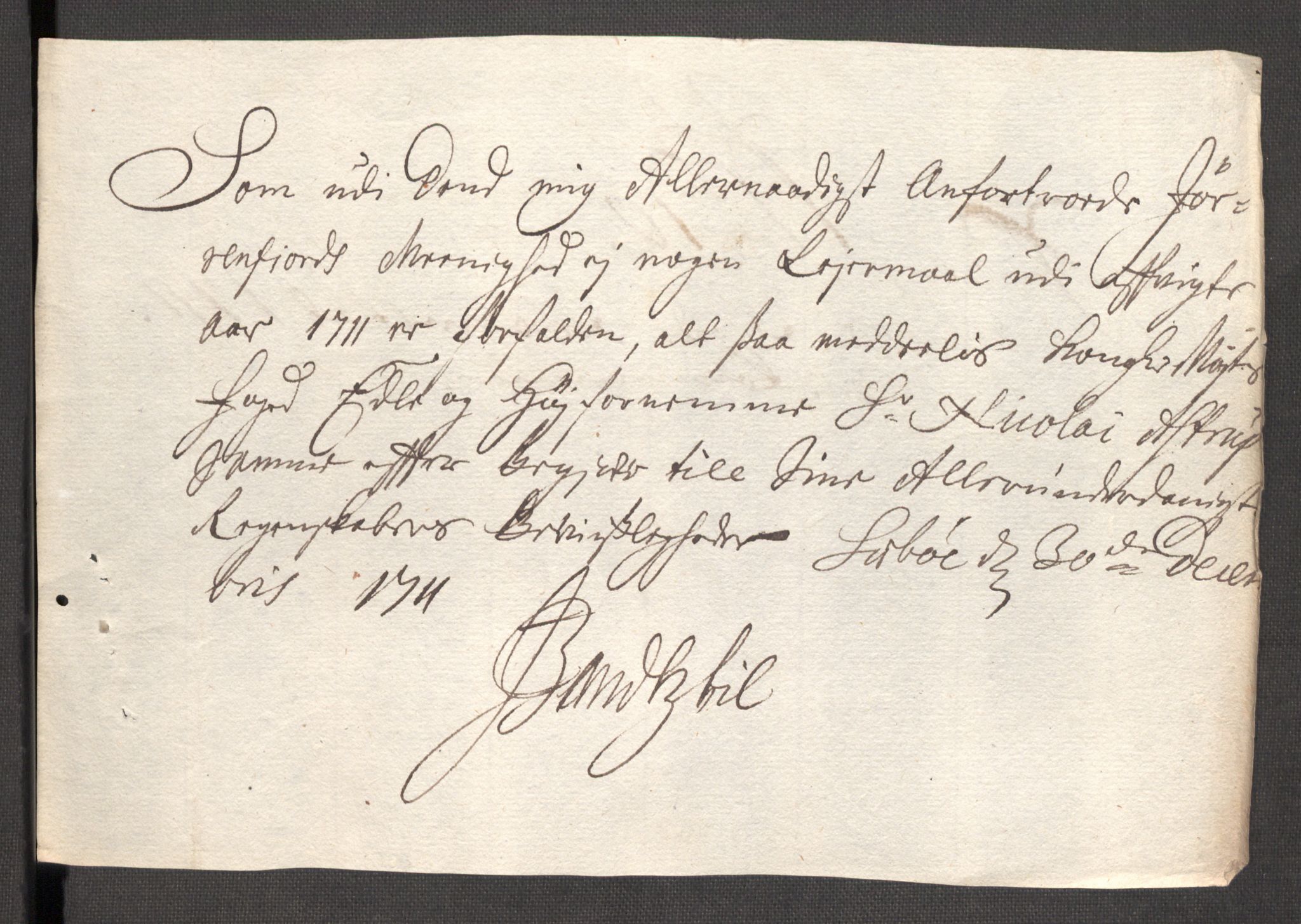 Rentekammeret inntil 1814, Reviderte regnskaper, Fogderegnskap, AV/RA-EA-4092/R54/L3564: Fogderegnskap Sunnmøre, 1711, s. 128