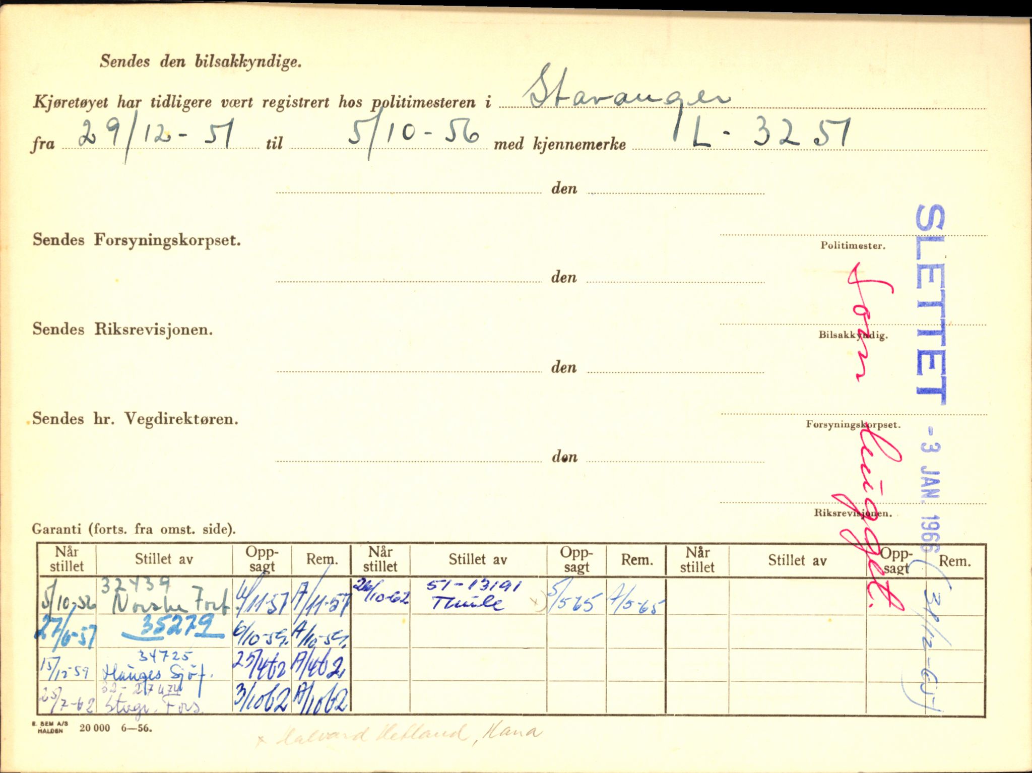 Stavanger trafikkstasjon, SAST/A-101942/0/F/L0049: L-29900 - L-50599, 1930-1971, s. 178