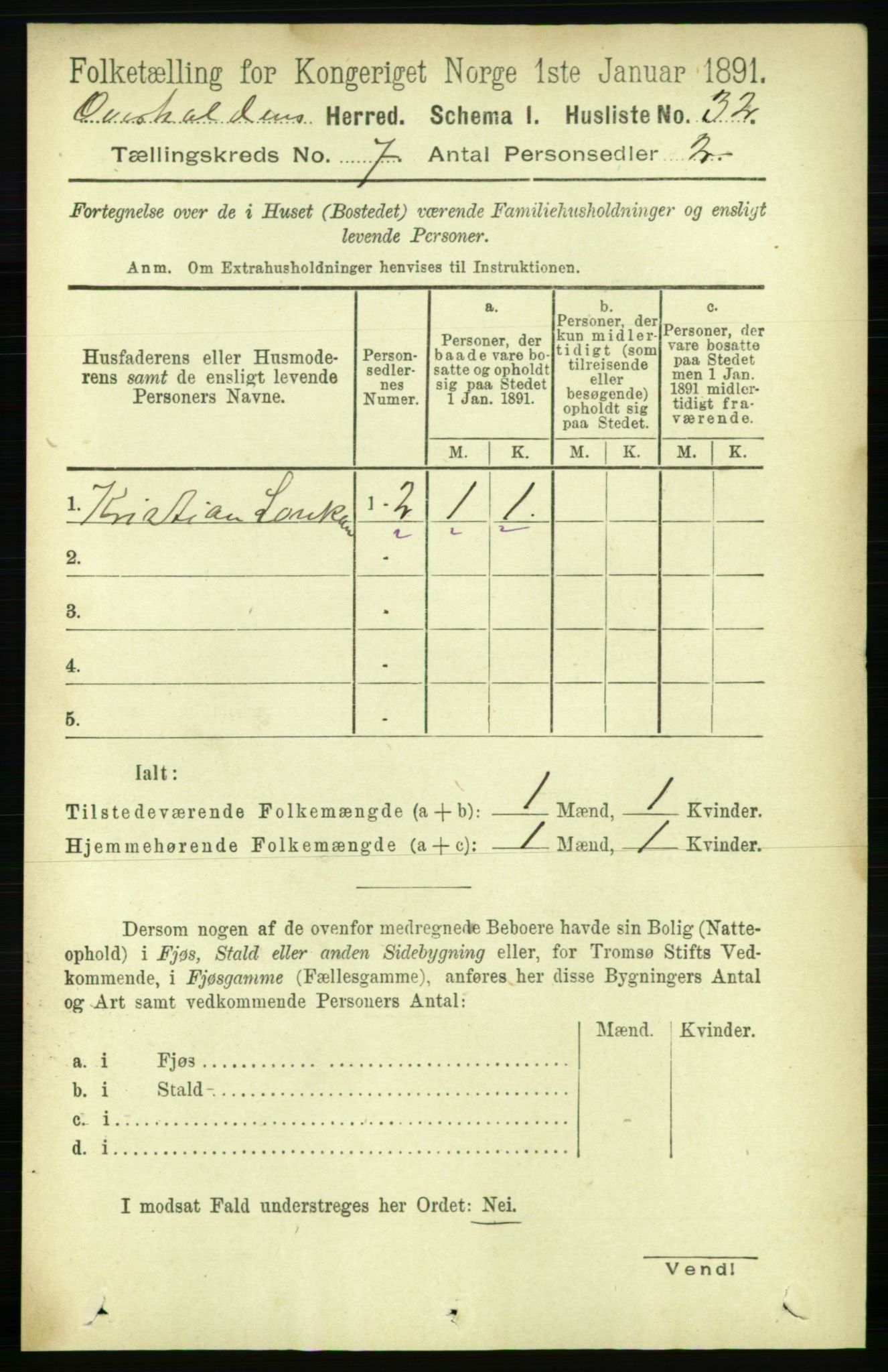 RA, Folketelling 1891 for 1744 Overhalla herred, 1891, s. 2620