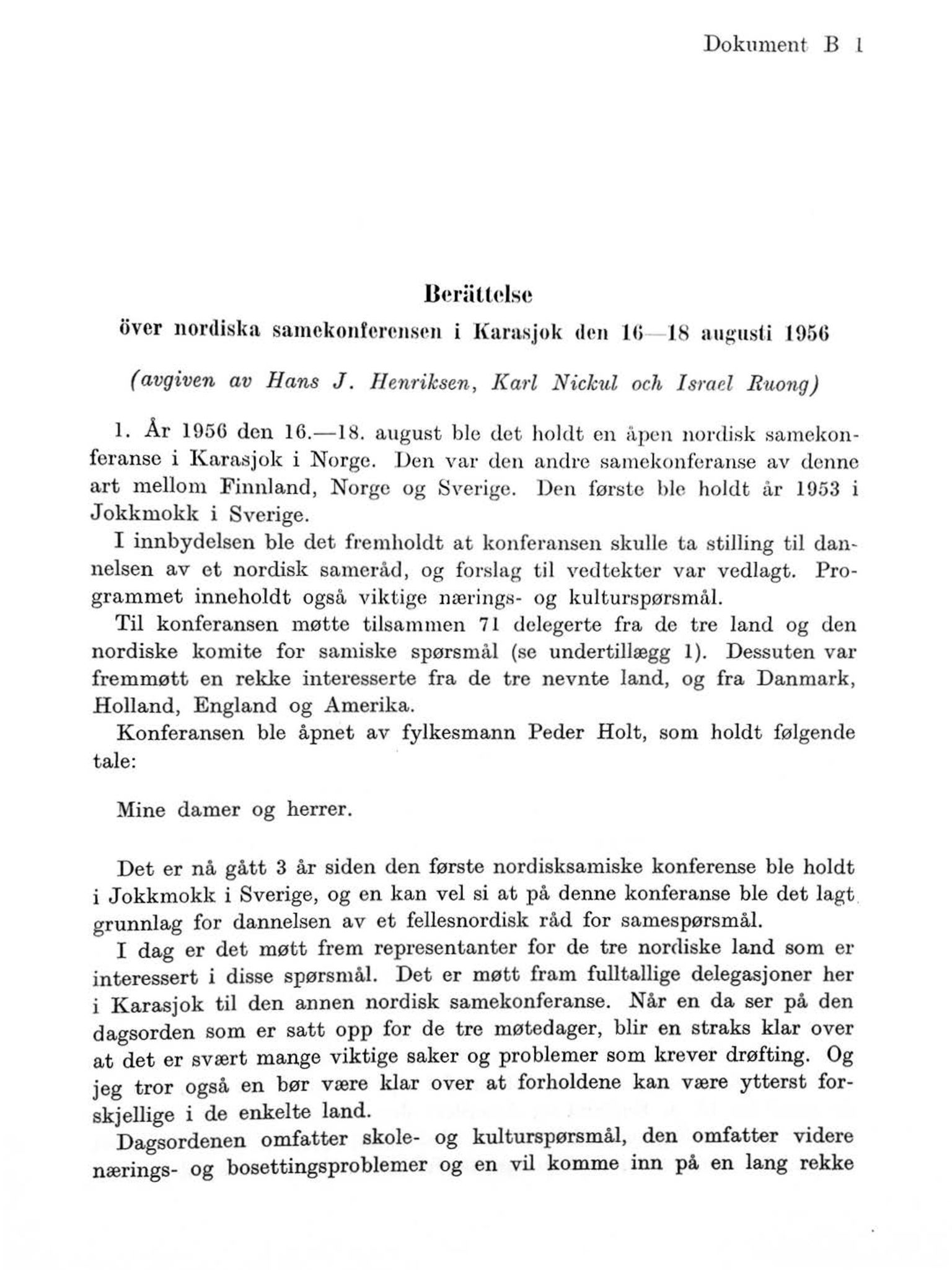 Sámiráđđi / Saami Council, SAMI/PA-1126/X/L0002: Saami Conference II, 1956