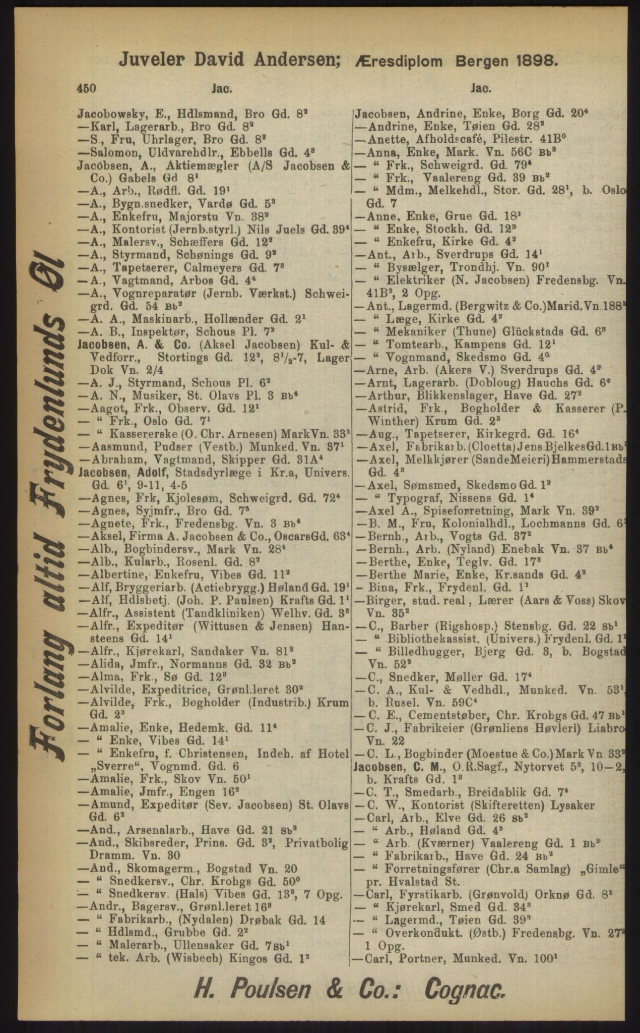 Kristiania/Oslo adressebok, PUBL/-, 1903, s. 450