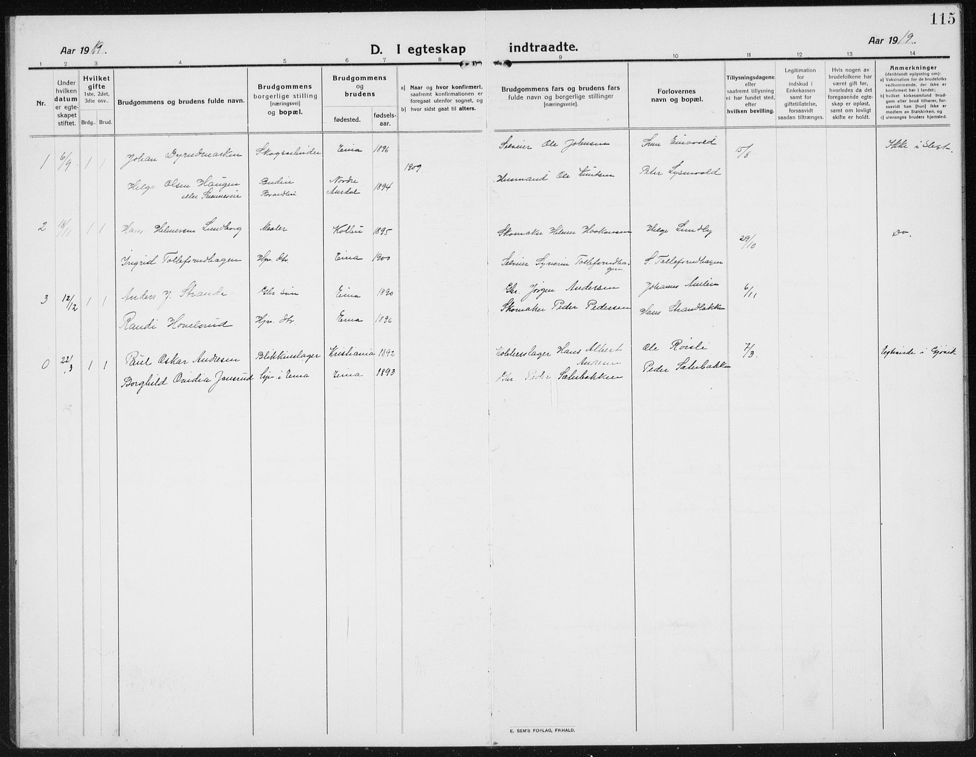 Kolbu prestekontor, AV/SAH-PREST-110/H/Ha/Hab/L0006: Klokkerbok nr. 6, 1916-1934, s. 115