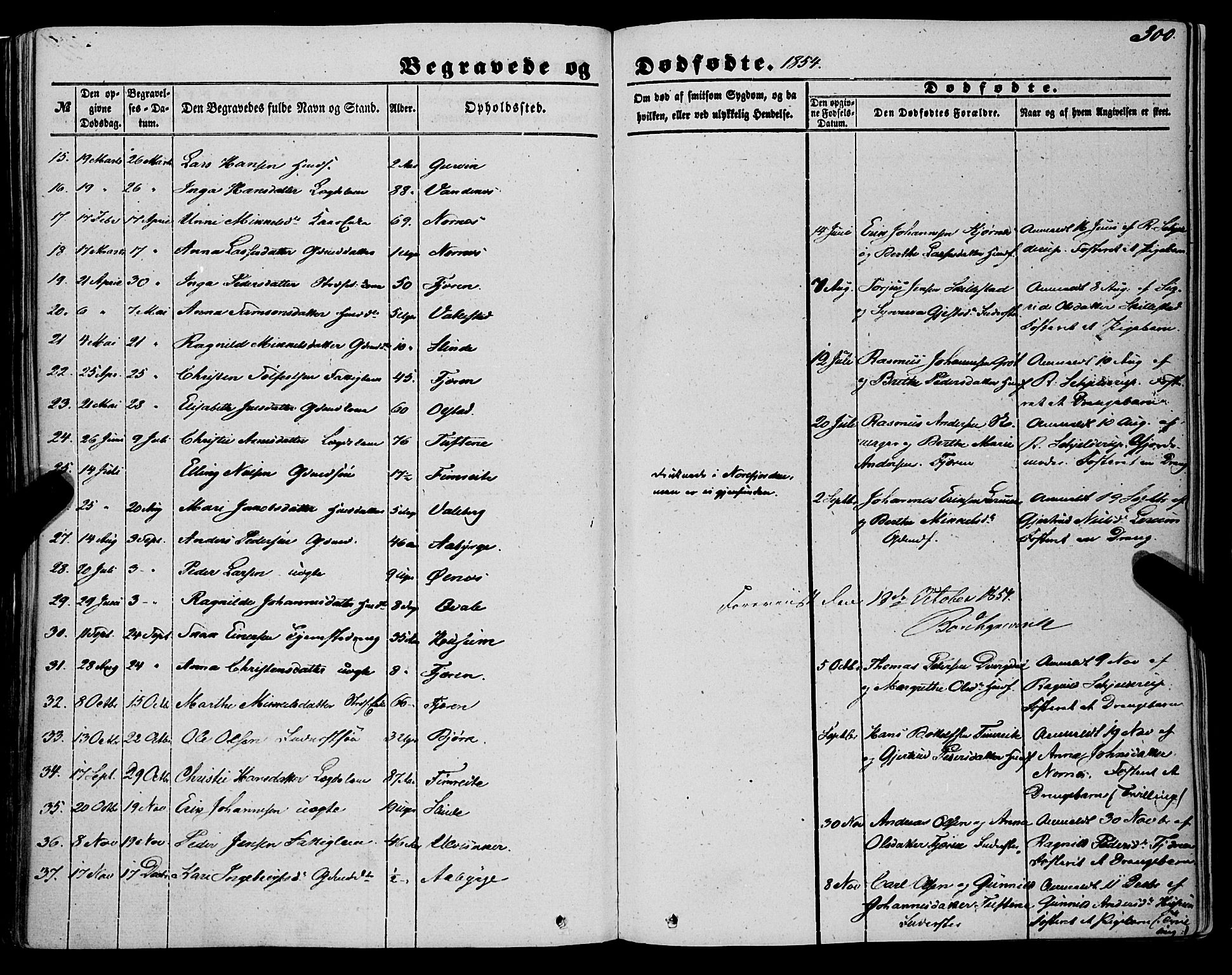 Sogndal sokneprestembete, SAB/A-81301/H/Haa/Haaa/L0012II: Ministerialbok nr. A 12II, 1847-1877, s. 300