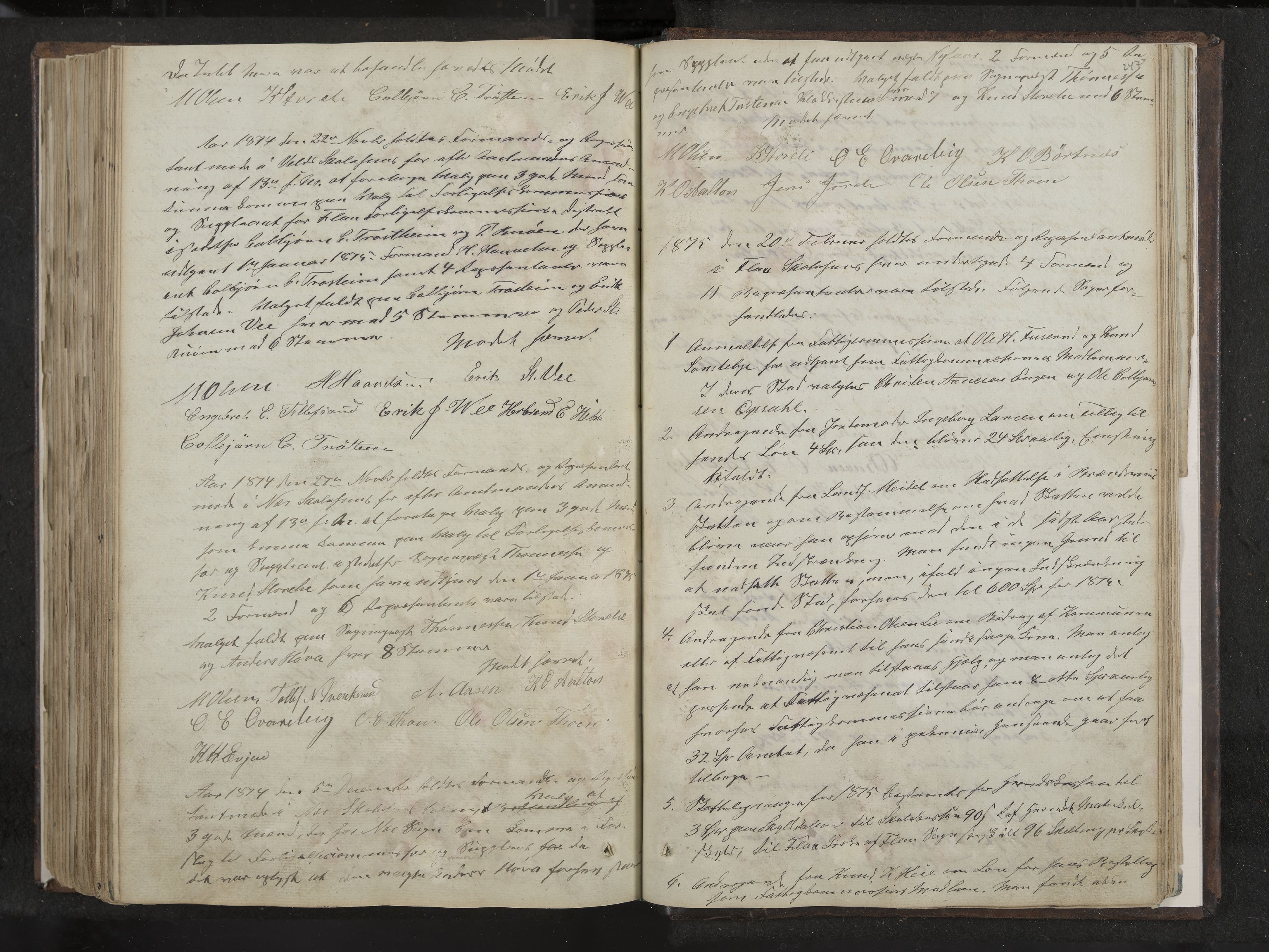 Nes formannskap og sentraladministrasjon, IKAK/0616021-1/A/Aa/L0001: Møtebok med register, 1838-1875, s. 247