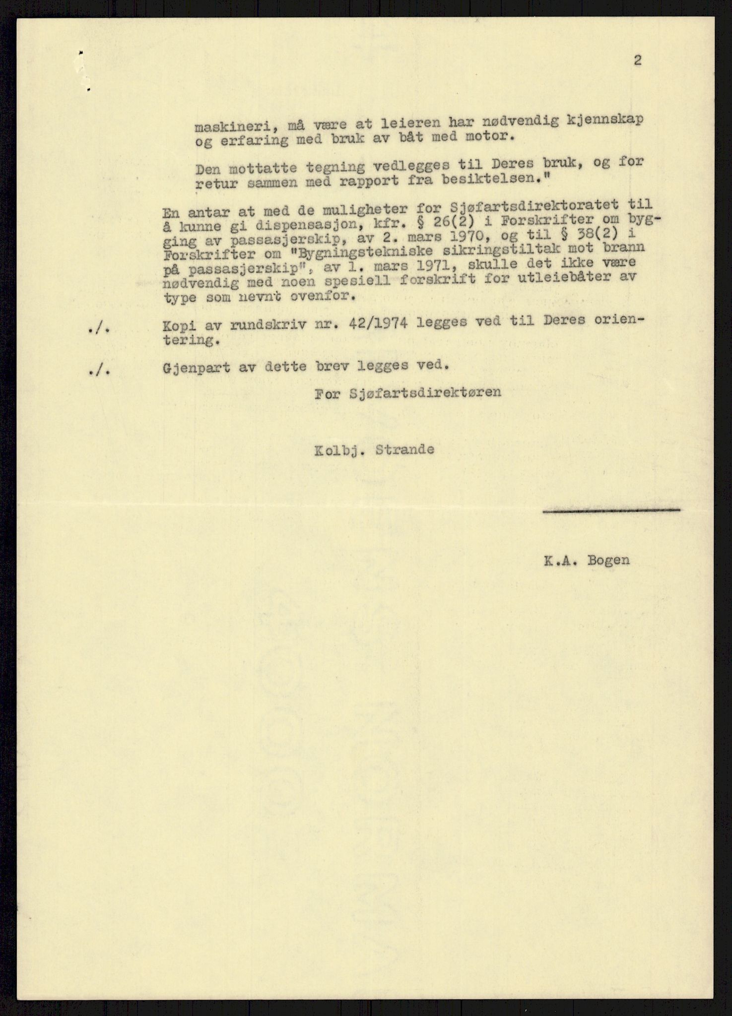 Sjøfartsdirektoratet med forløpere, generelt arkiv, AV/RA-S-1407/D/Du/Duc/L0641/0004: Skipskontrollen - Forskrifter    / Utleiebåter (2 mapper), 1977-1989, s. 415
