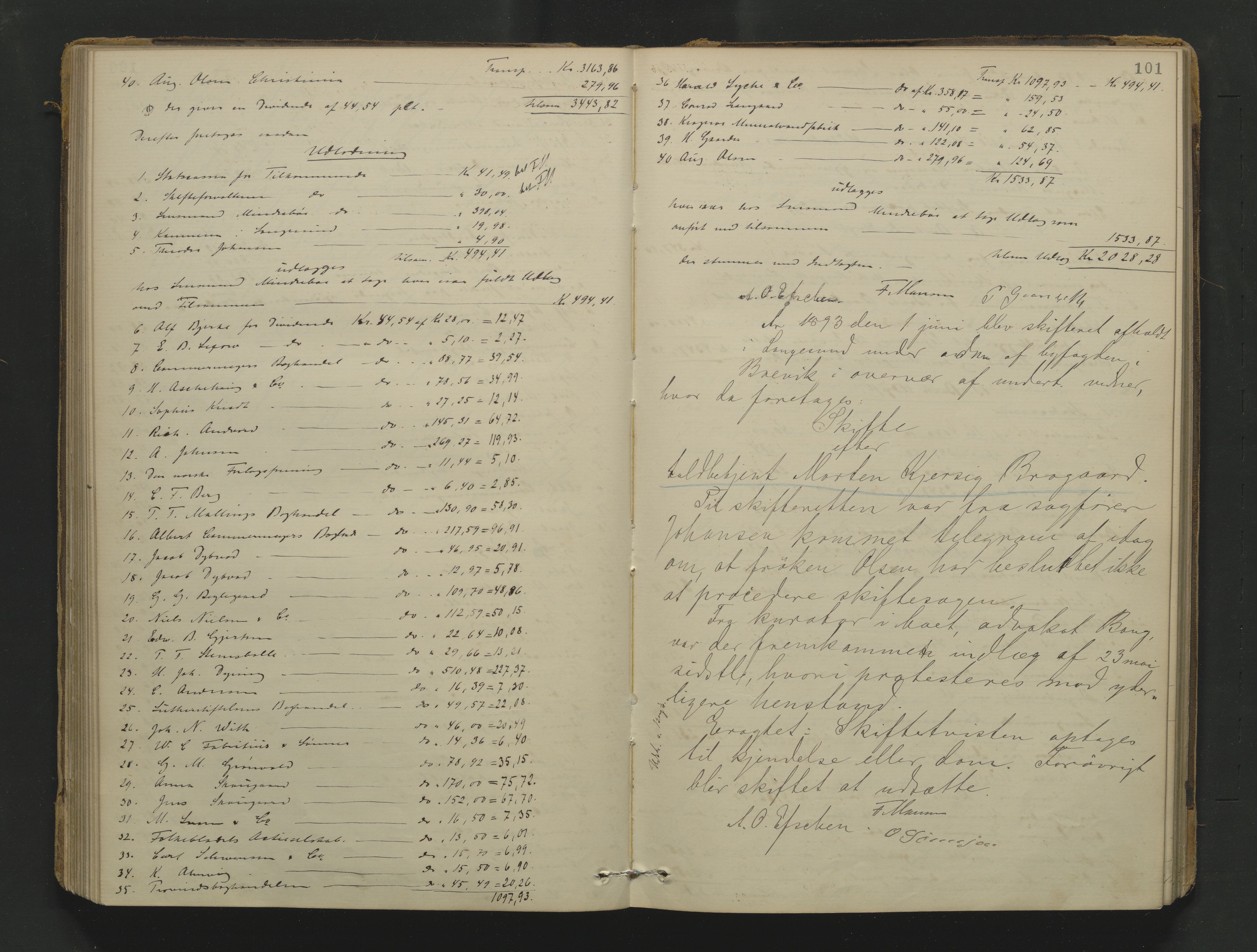 Bamble sorenskriveri, AV/SAKO-A-214/H/Hb/Hba/Hbaa/L0019: Skifteprotokoll, 1885-1900, s. 101