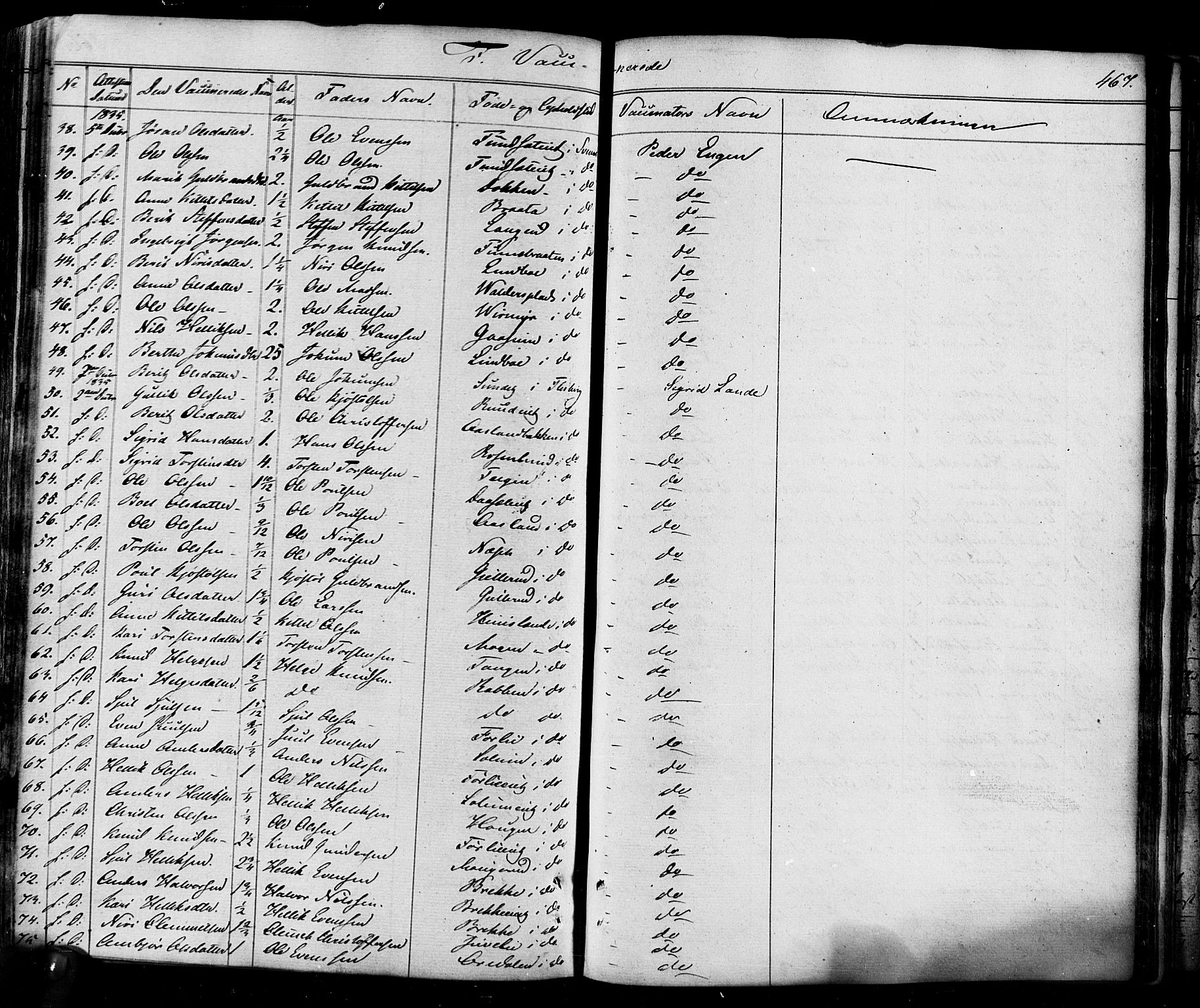 Flesberg kirkebøker, AV/SAKO-A-18/F/Fa/L0006: Ministerialbok nr. I 6, 1834-1860, s. 467