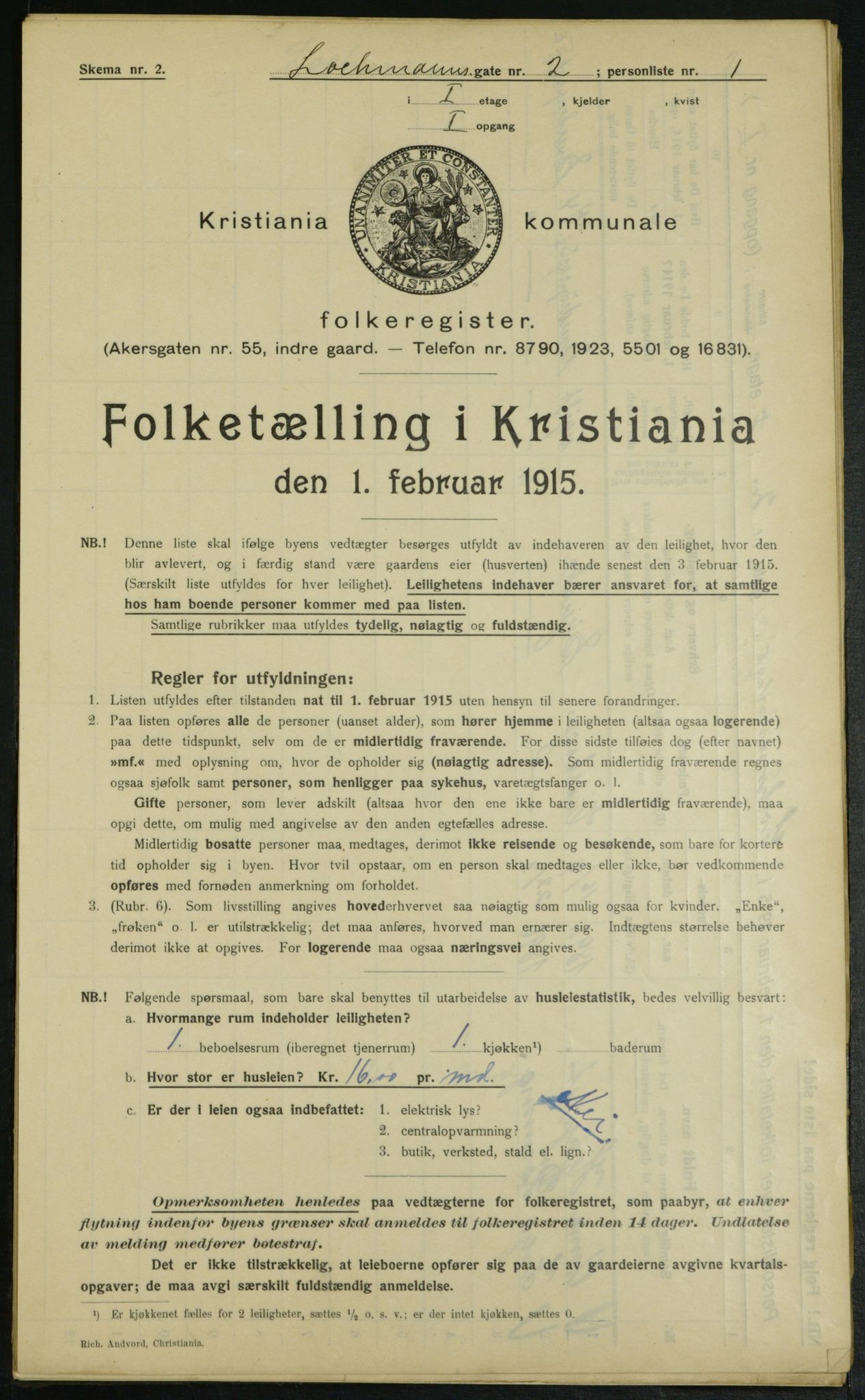 OBA, Kommunal folketelling 1.2.1915 for Kristiania, 1915, s. 81510