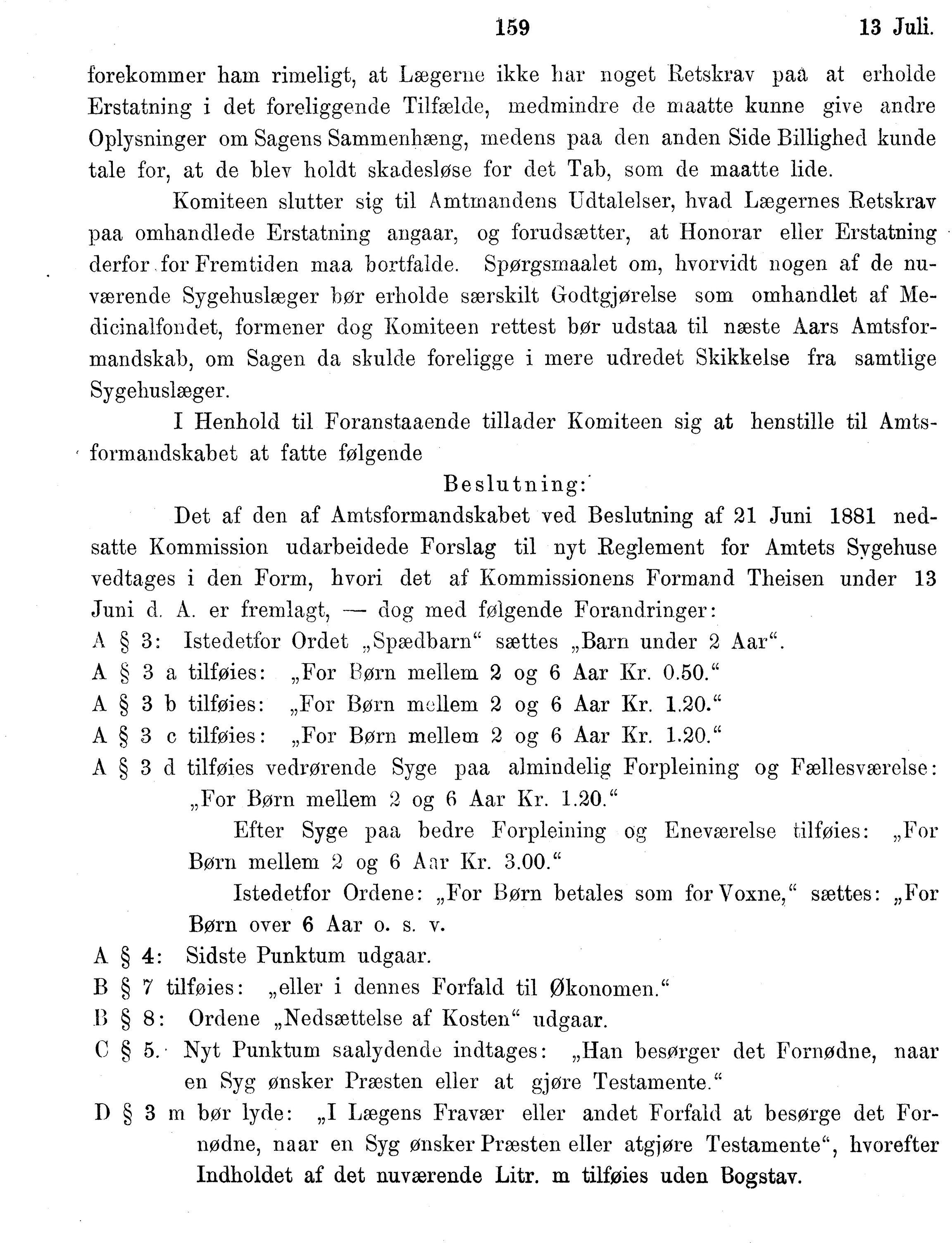 Nordland Fylkeskommune. Fylkestinget, AIN/NFK-17/176/A/Ac/L0014: Fylkestingsforhandlinger 1881-1885, 1881-1885