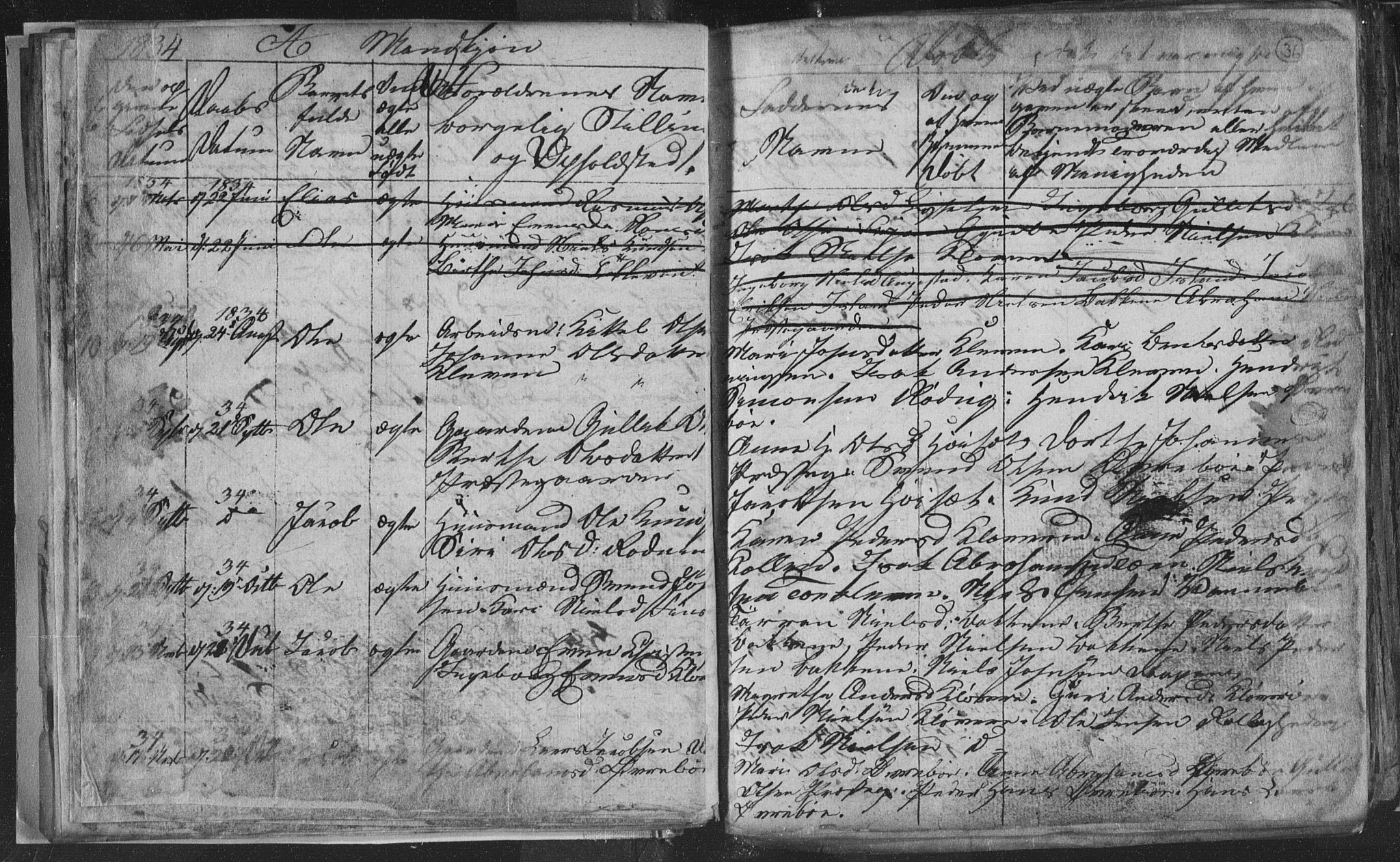 Siljan kirkebøker, AV/SAKO-A-300/G/Ga/L0001: Klokkerbok nr. 1, 1827-1847, s. 36