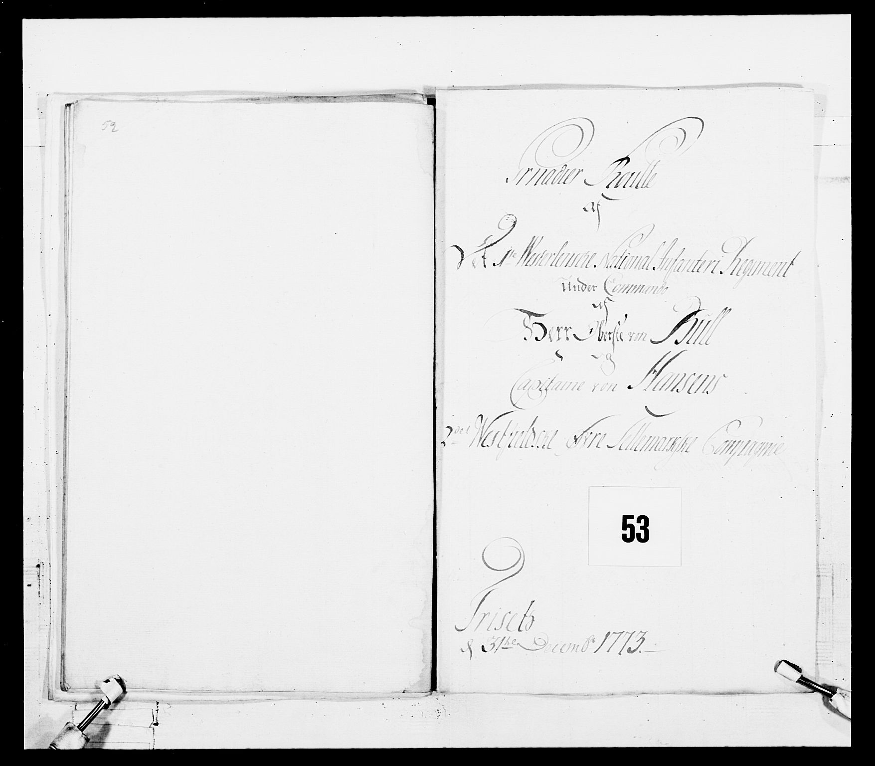 Generalitets- og kommissariatskollegiet, Det kongelige norske kommissariatskollegium, RA/EA-5420/E/Eh/L0101: 1. Vesterlenske nasjonale infanteriregiment, 1766-1777, s. 371