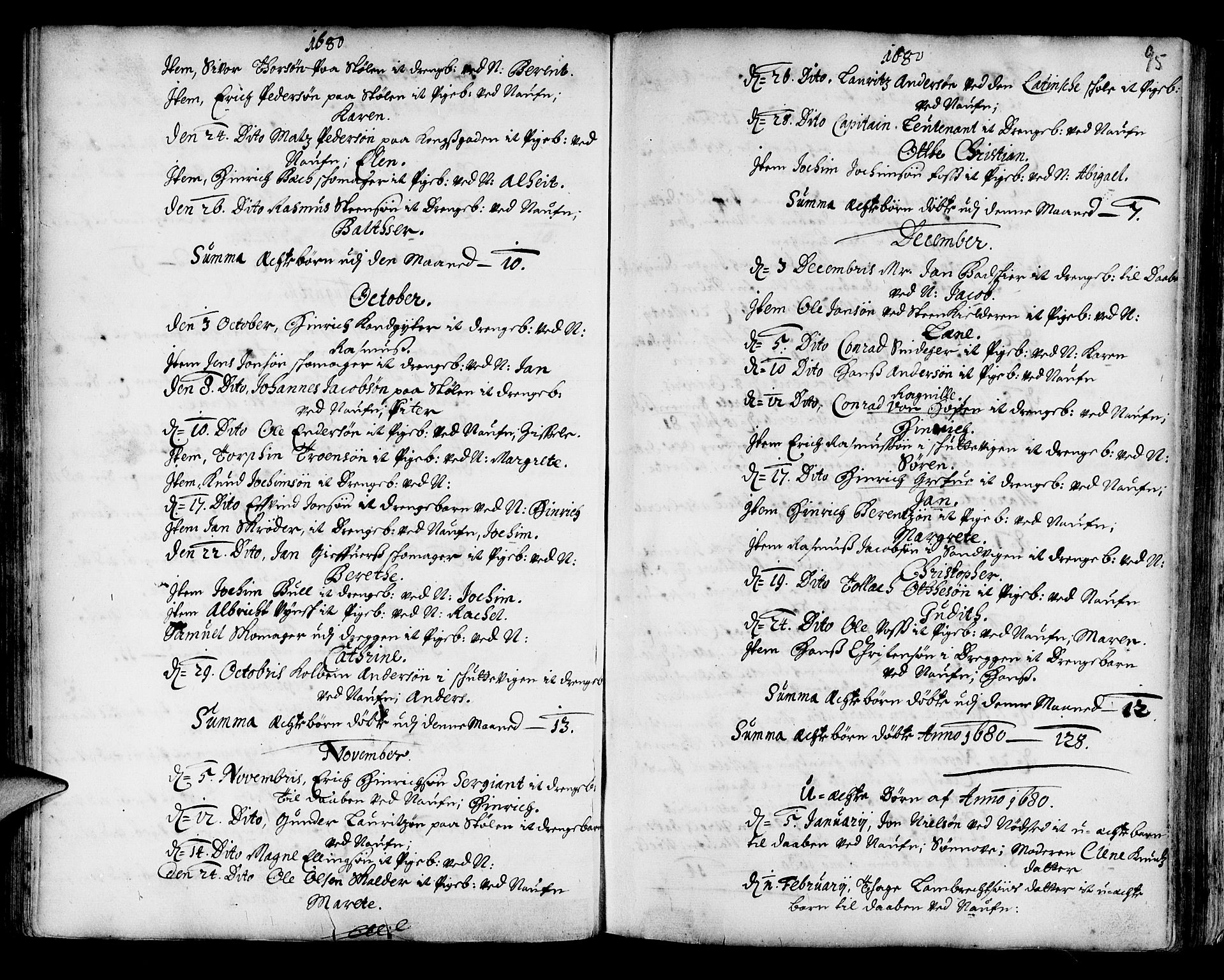 Korskirken sokneprestembete, AV/SAB-A-76101/H/Haa/L0001: Ministerialbok nr. A 1, 1674-1688, s. 95