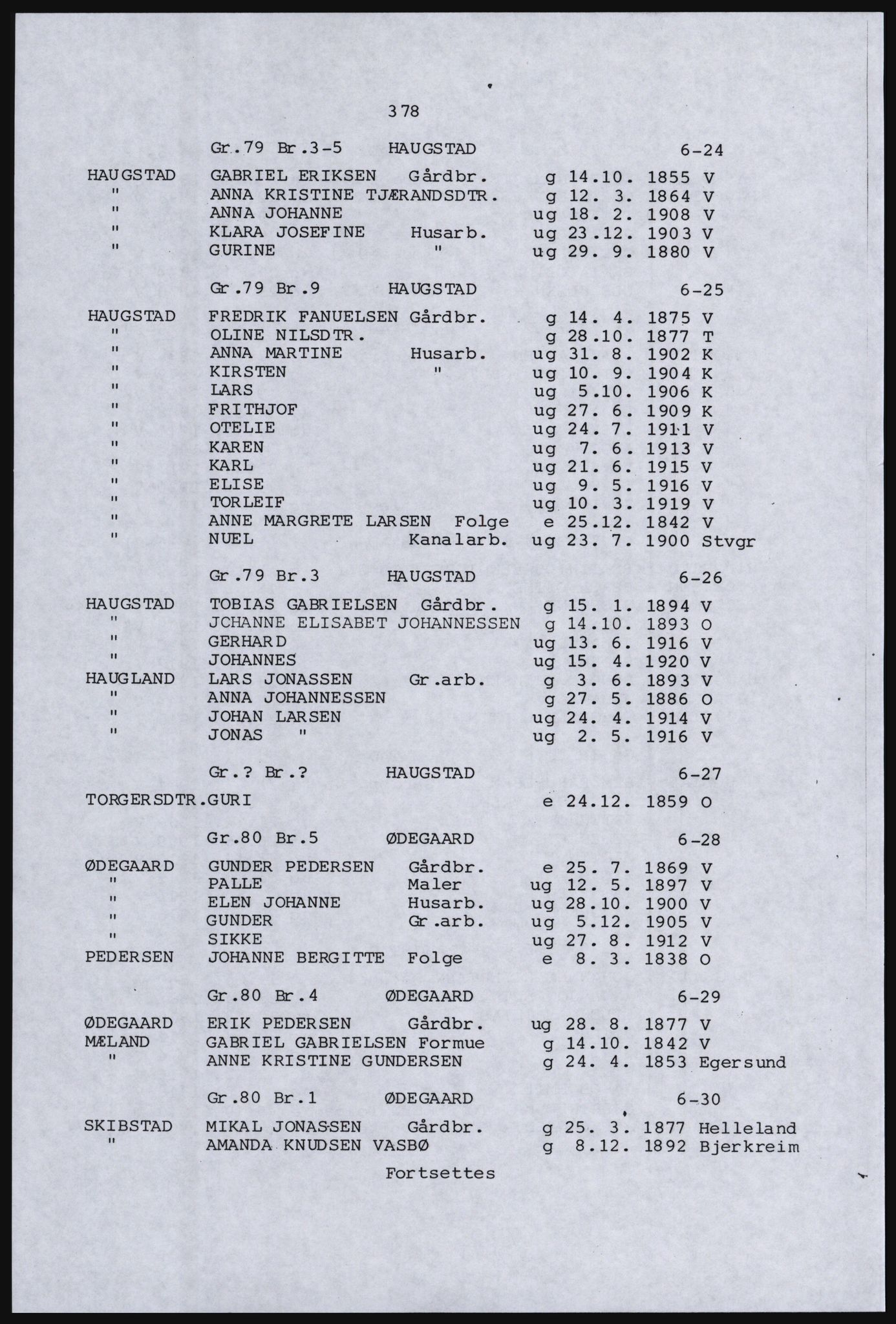 SAST, Avskrift av folketellingen 1920 for en del av Jæren, 1920, s. 392