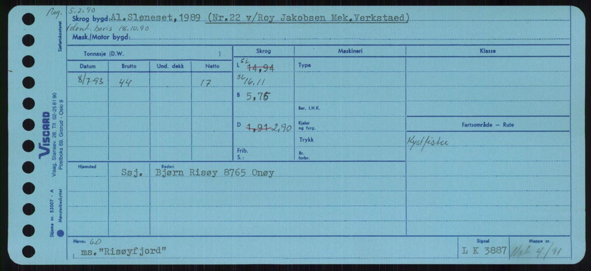 Sjøfartsdirektoratet med forløpere, Skipsmålingen, RA/S-1627/H/Ha/L0004/0002: Fartøy, Mas-R / Fartøy, Odin-R, s. 743