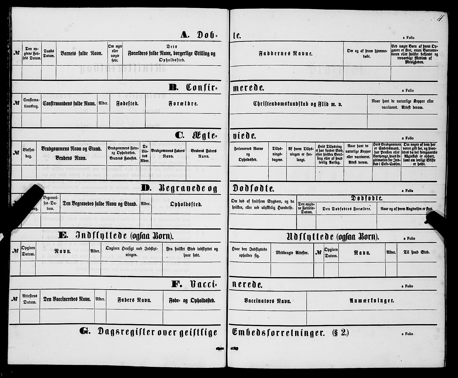 Domkirken sokneprestembete, AV/SAB-A-74801/H/Haa/L0042: Ministerialbok nr. E 3, 1863-1876, s. 4