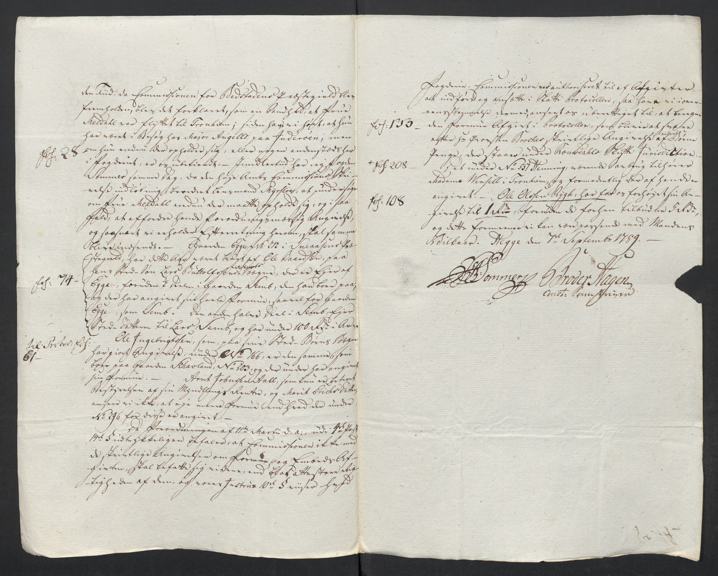 Rentekammeret inntil 1814, Reviderte regnskaper, Mindre regnskaper, AV/RA-EA-4068/Rf/Rfe/L0017: Inderøy fogderi, Jarlsberg grevskap, 1789, s. 201