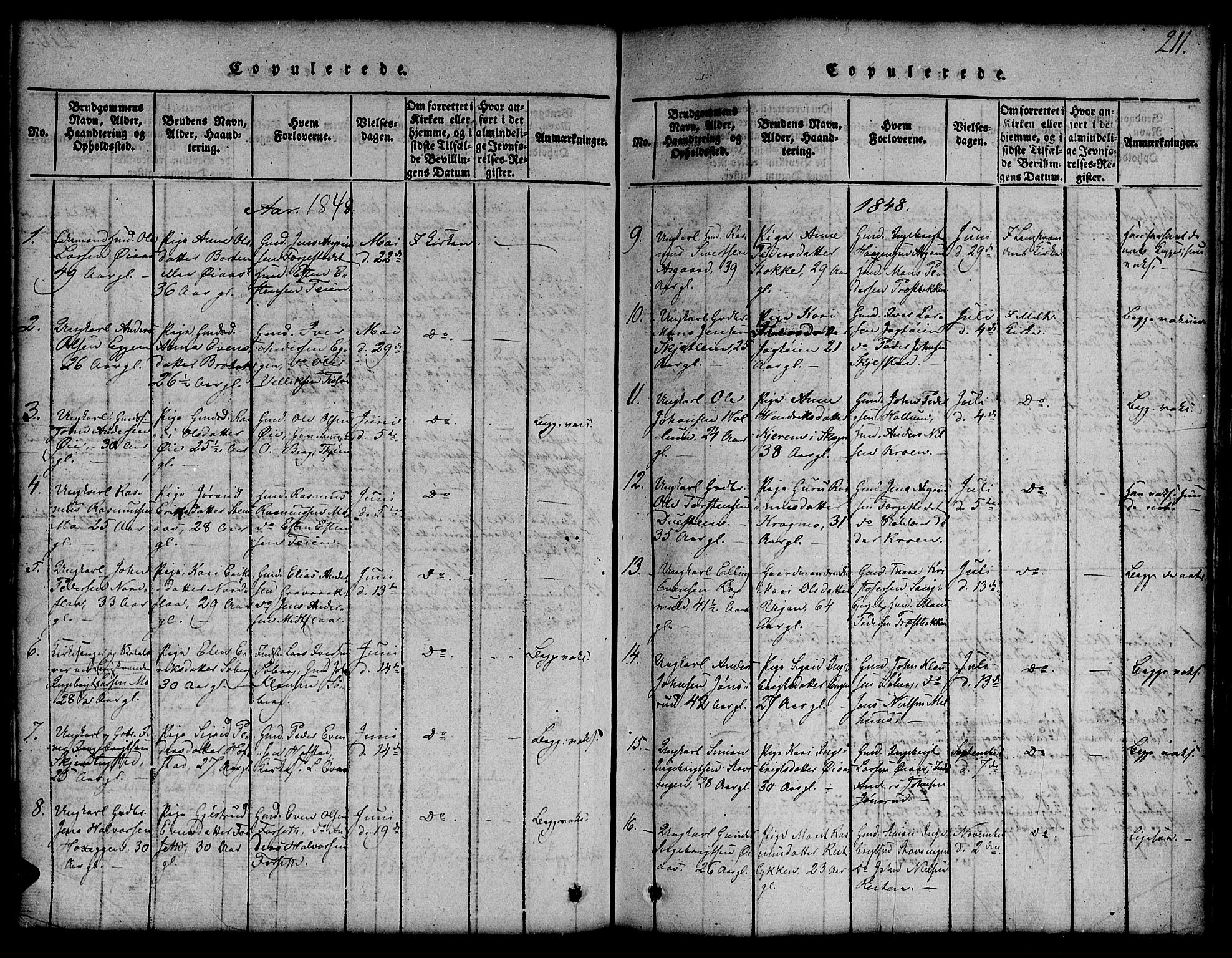 Ministerialprotokoller, klokkerbøker og fødselsregistre - Sør-Trøndelag, AV/SAT-A-1456/691/L1092: Klokkerbok nr. 691C03, 1816-1852, s. 211